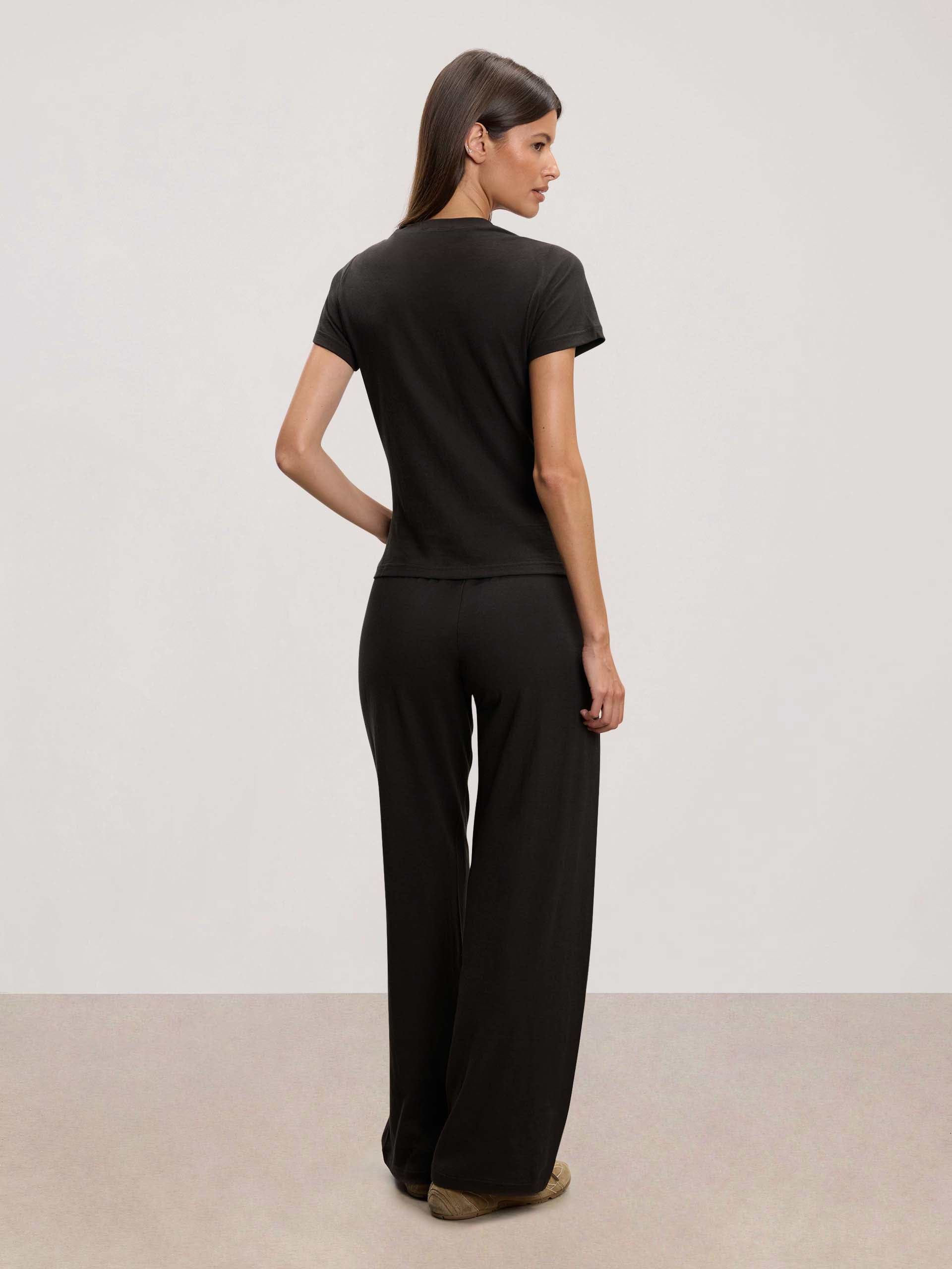 Womens Linen Blend Trouser in Brown