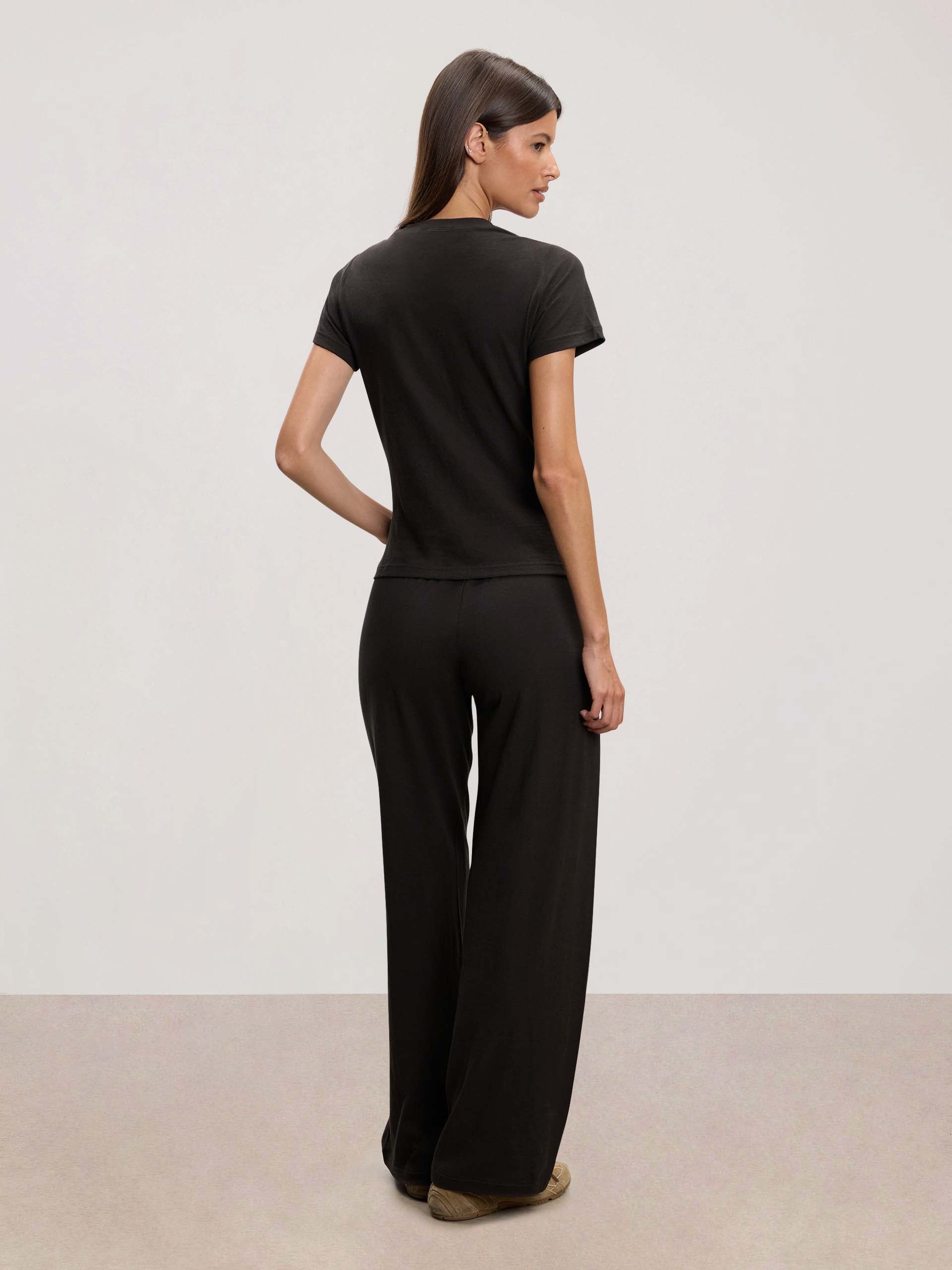 Womens Linen Blend Trouser in Brown