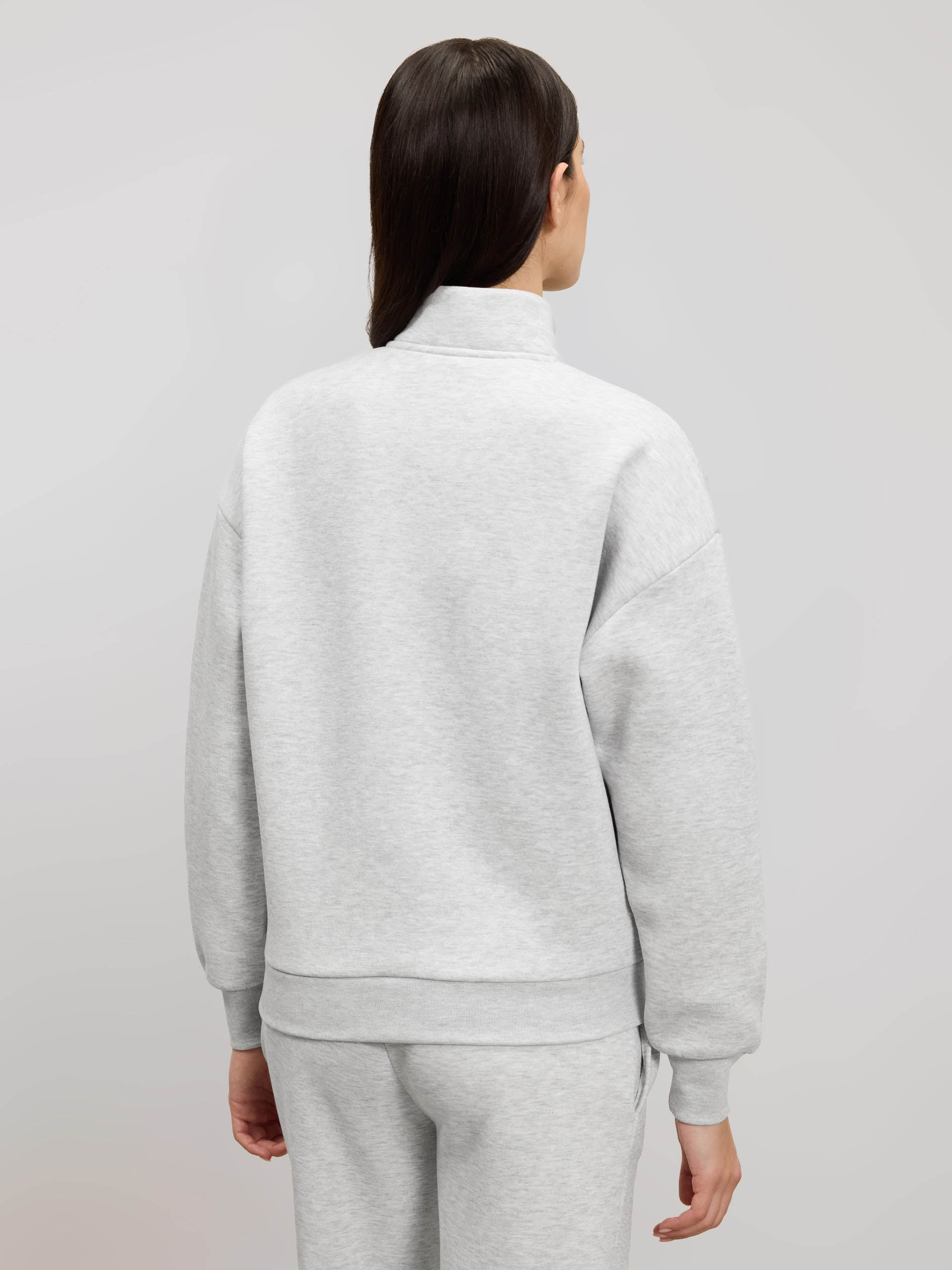 Womens Neoprene Half Zip in Marl Grey