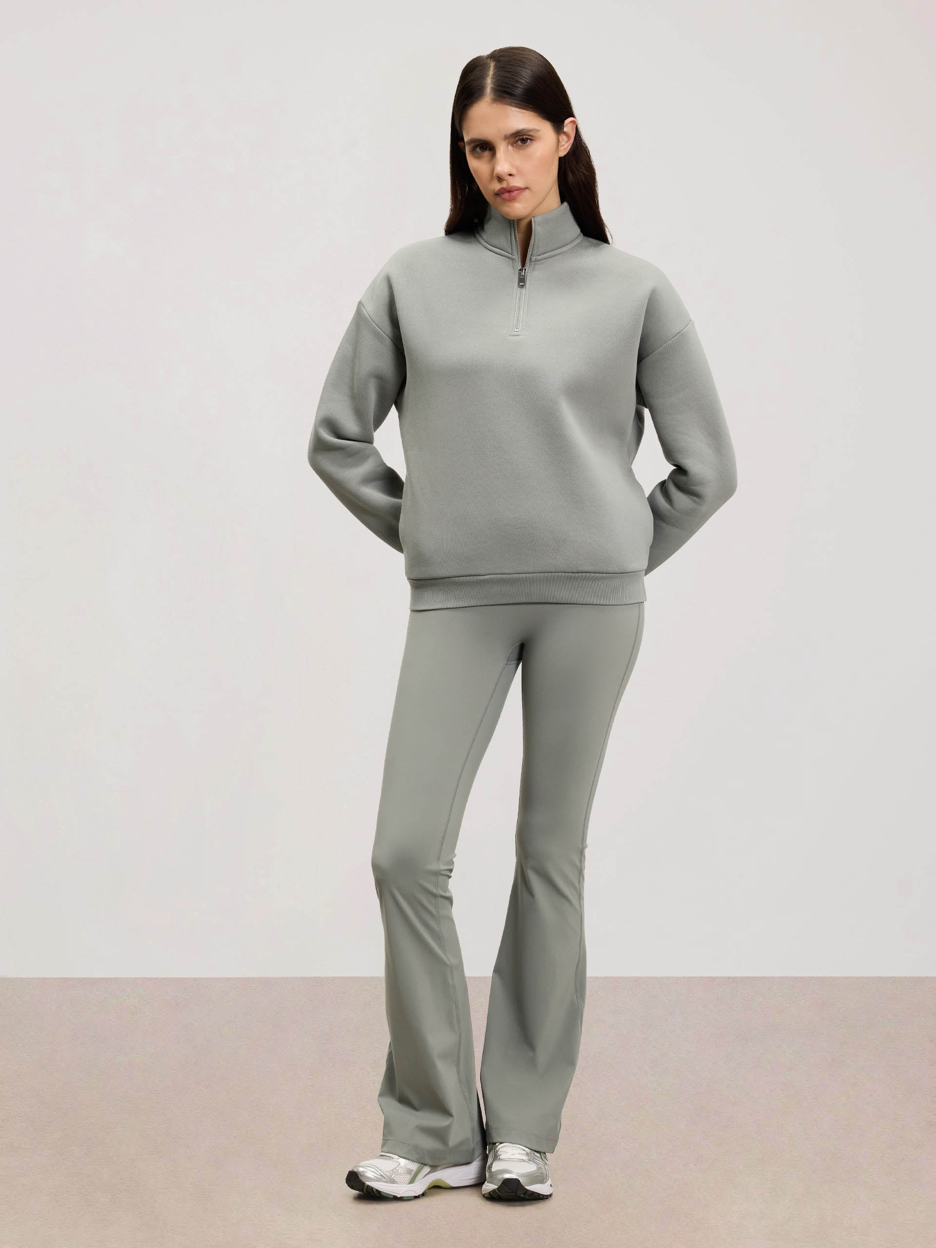 Womens Neoprene Half Zip in Sage