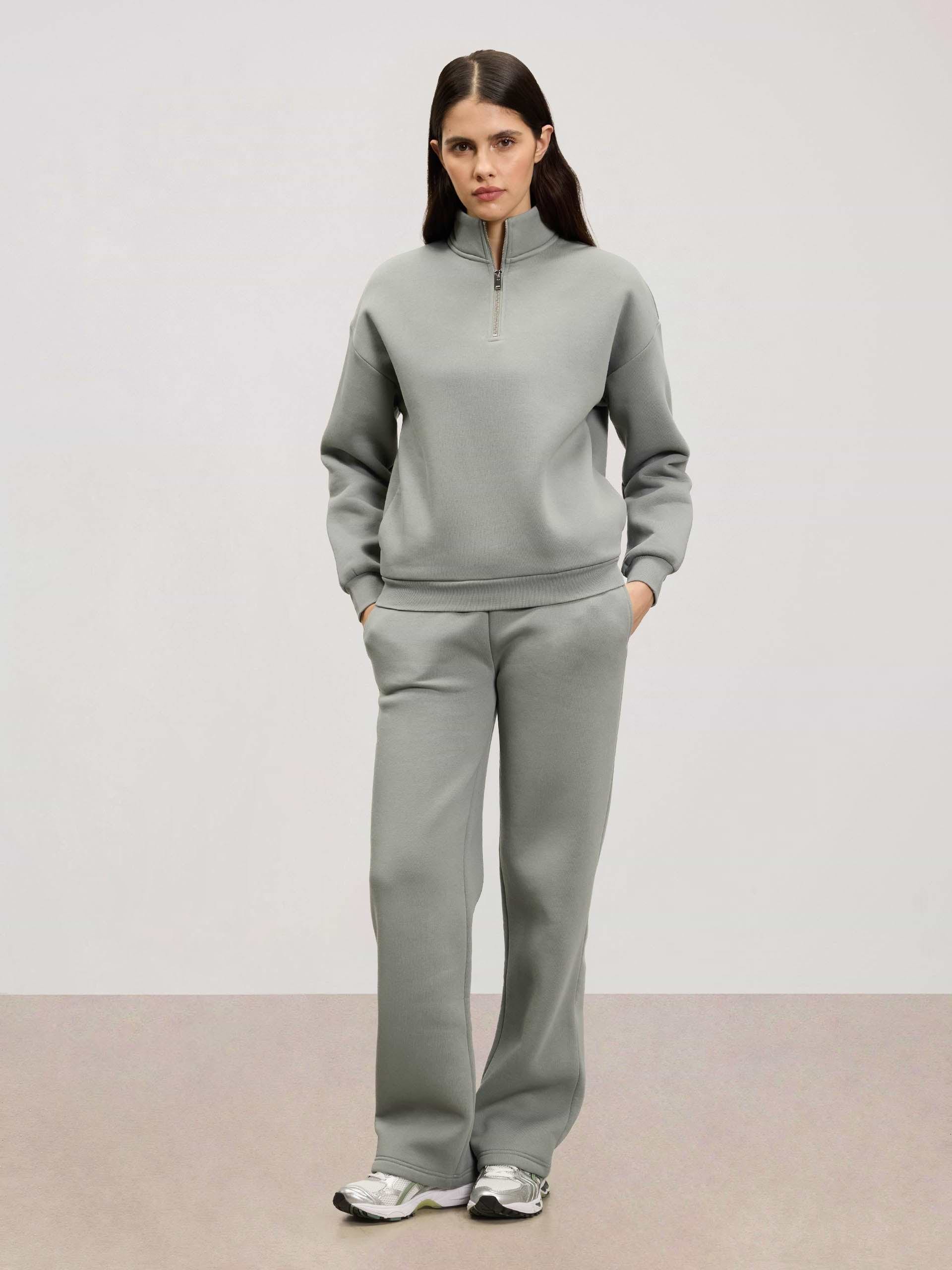 Womens Neoprene Half Zip in Sage