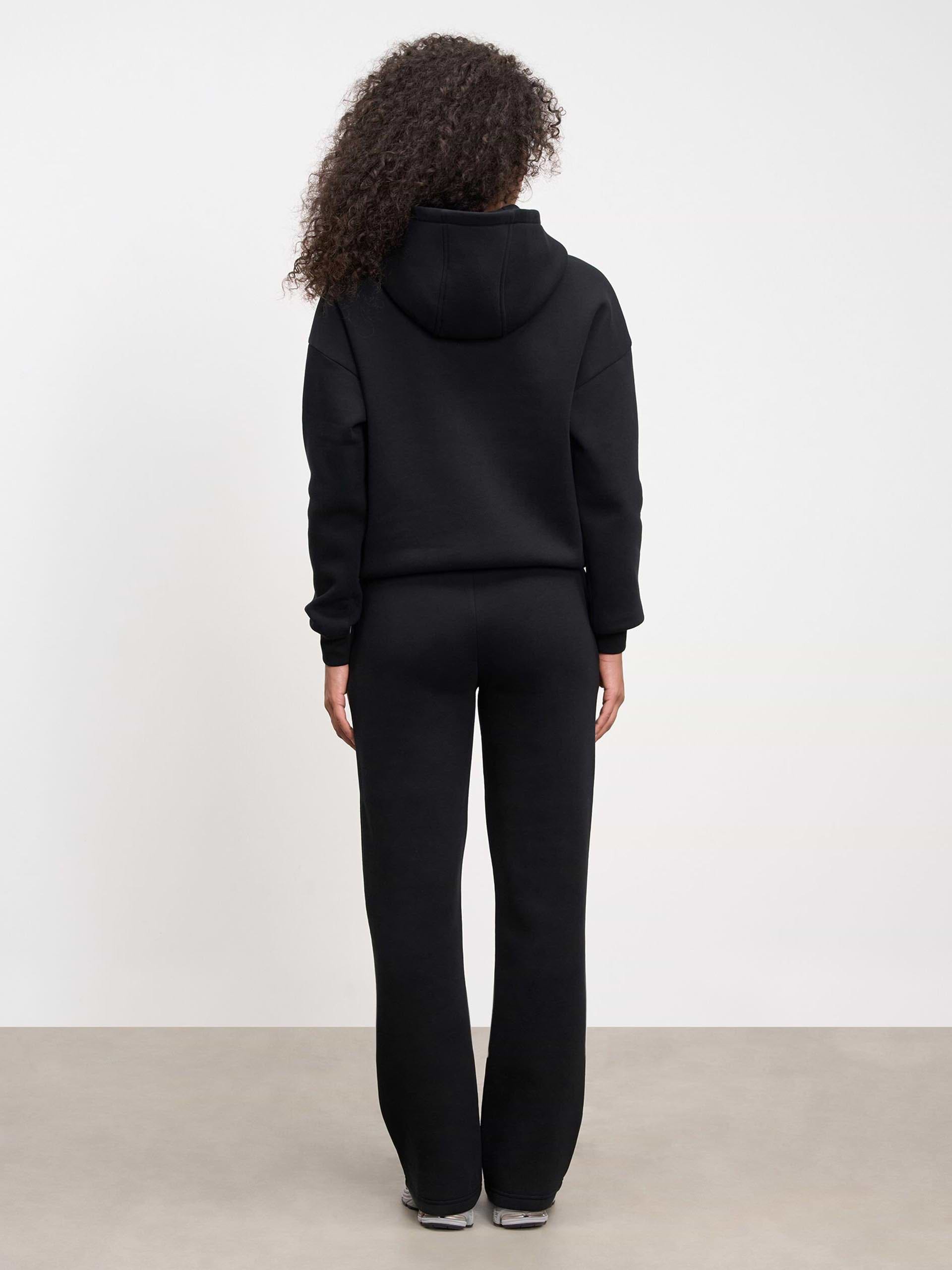 Womens Neoprene Hoodie in Black