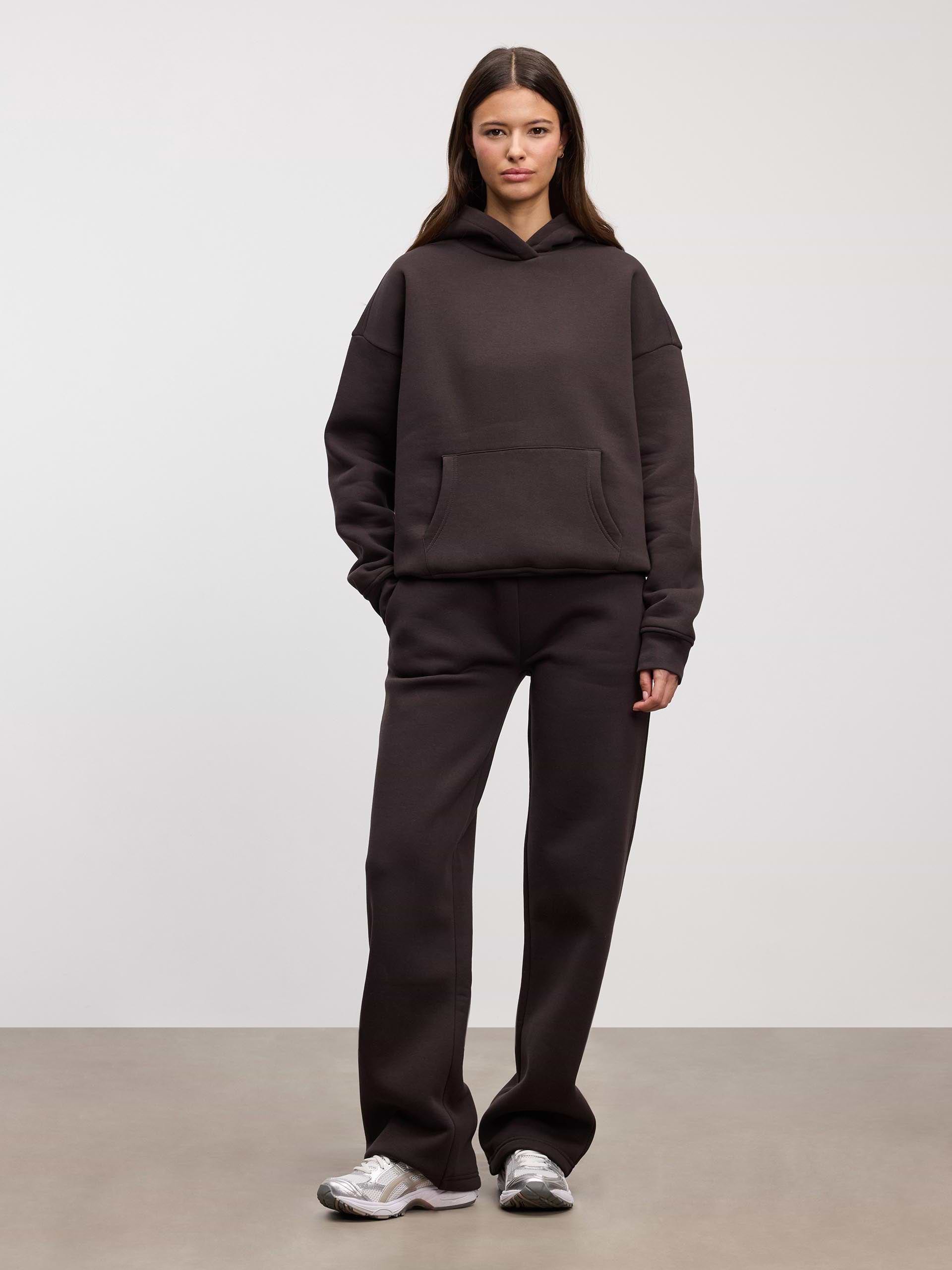 Womens Neoprene Hoodie in Brown