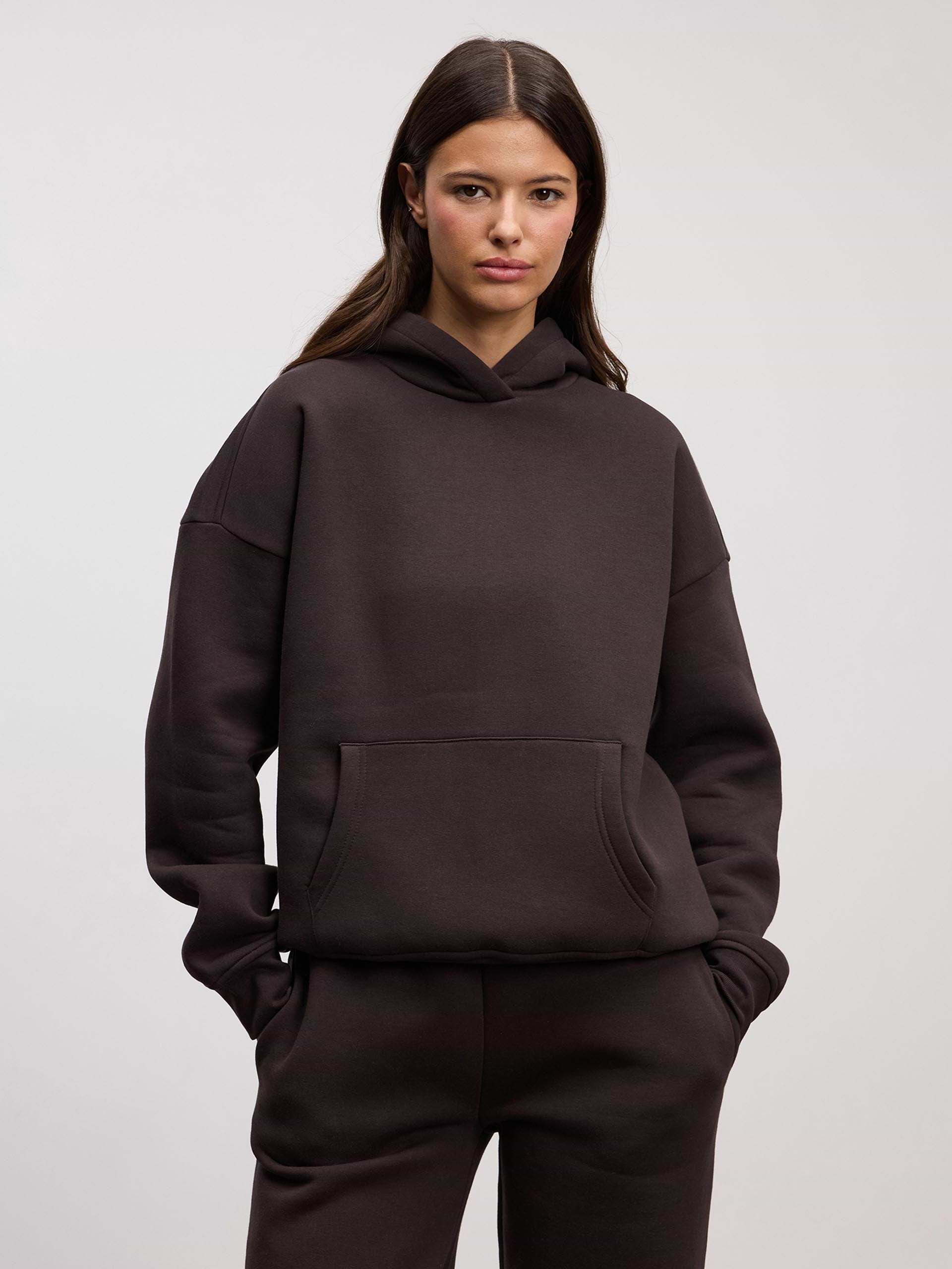 Womens Neoprene Hoodie in Brown