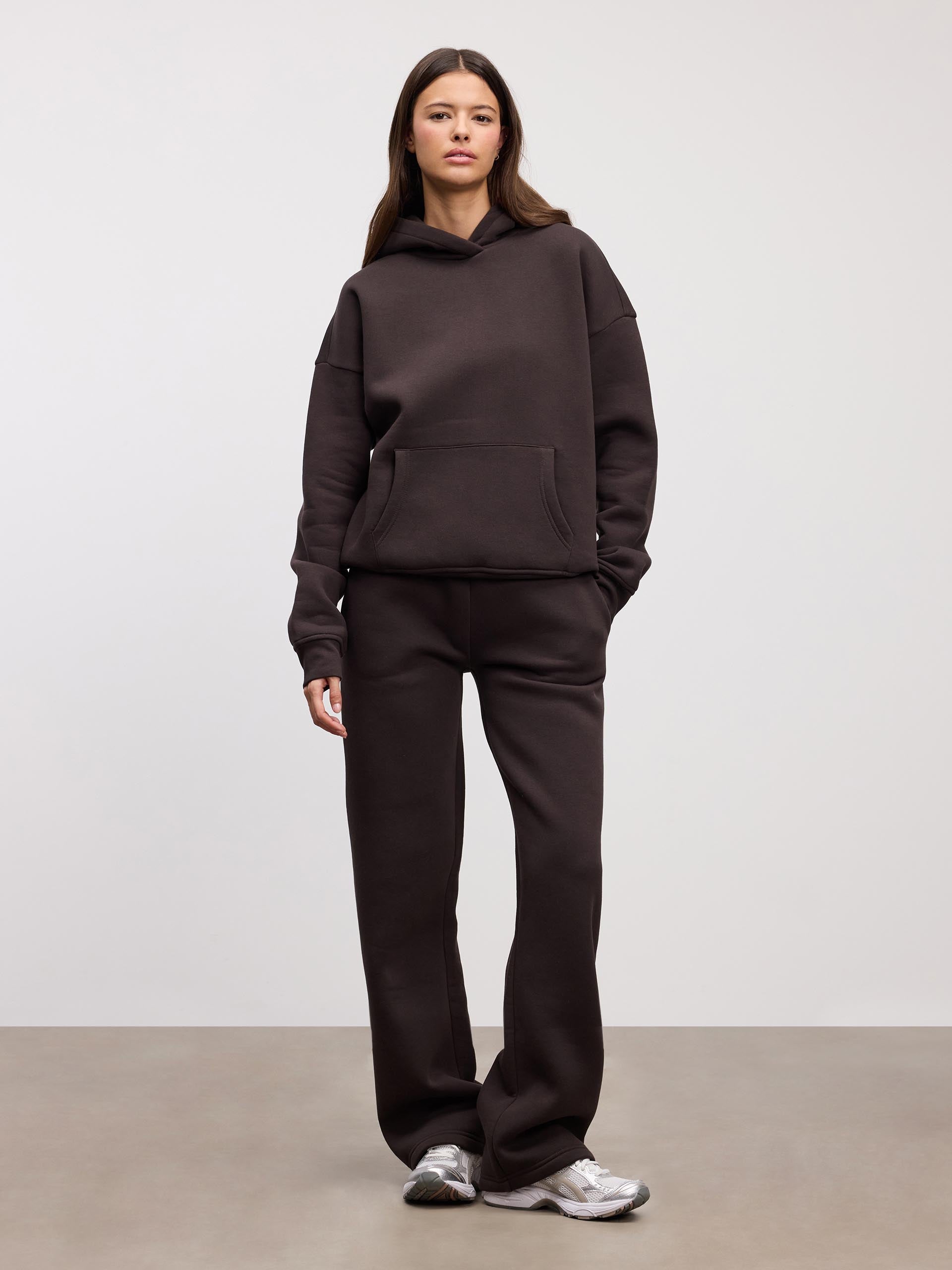 Womens Neoprene Hoodie in Brown