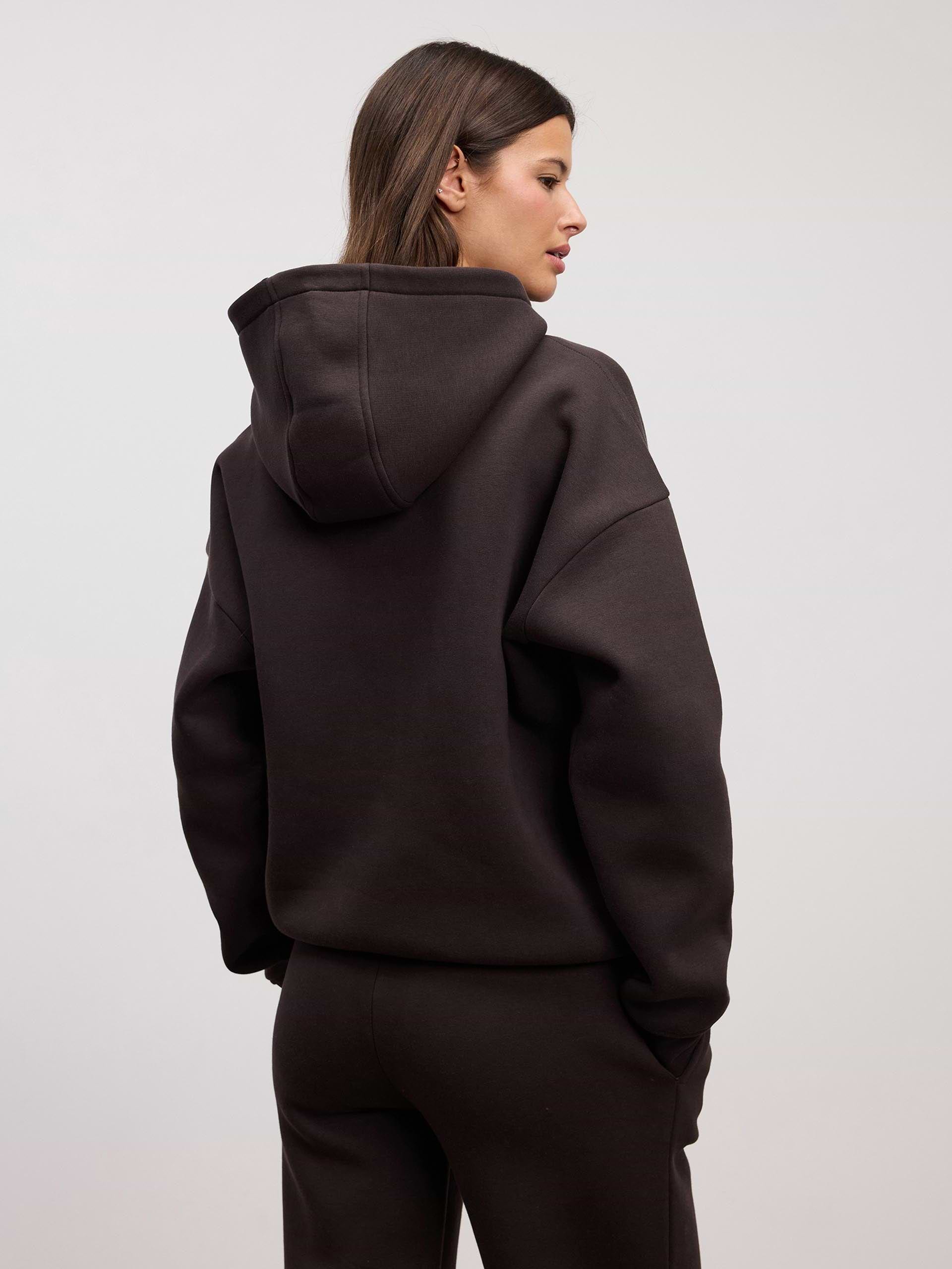 Womens Neoprene Hoodie in Brown