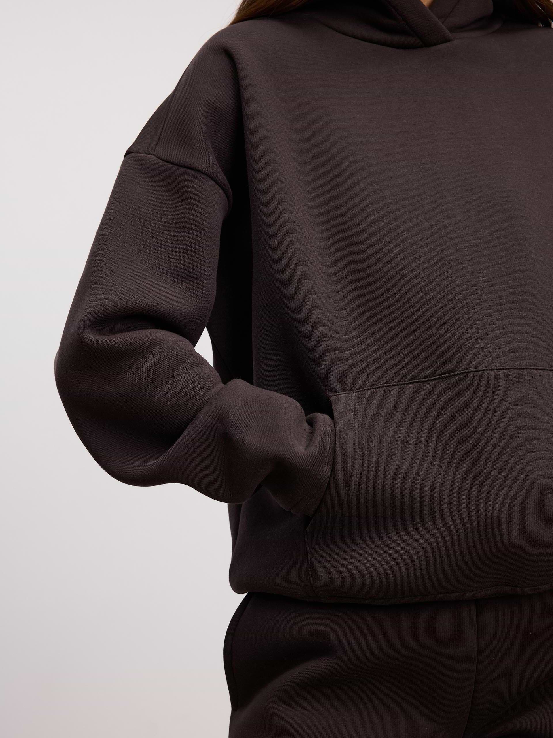 Womens Neoprene Hoodie in Brown