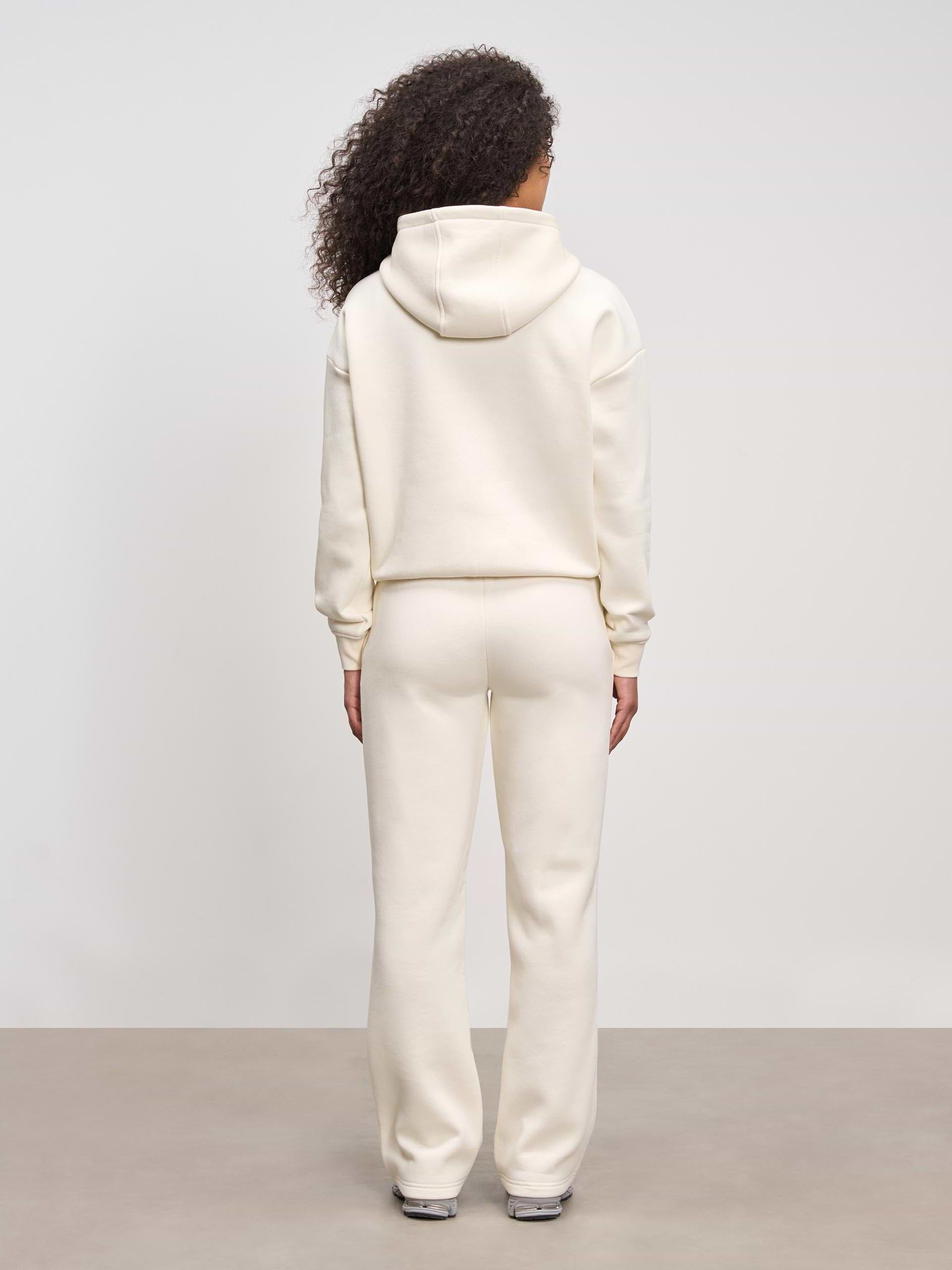 Womens Neoprene Hoodie in Ecru