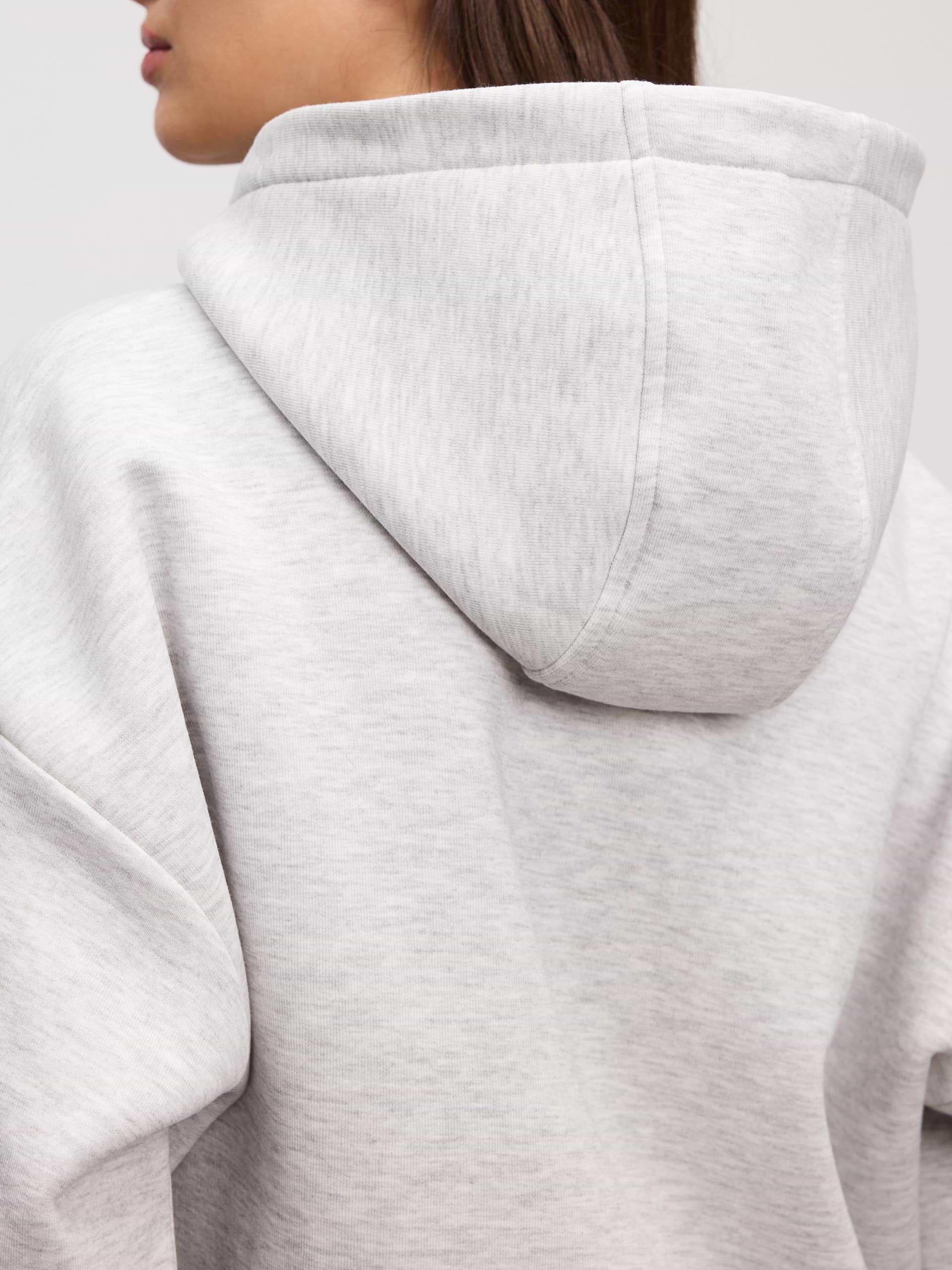 Womens Neoprene Hoodie in Marl Grey