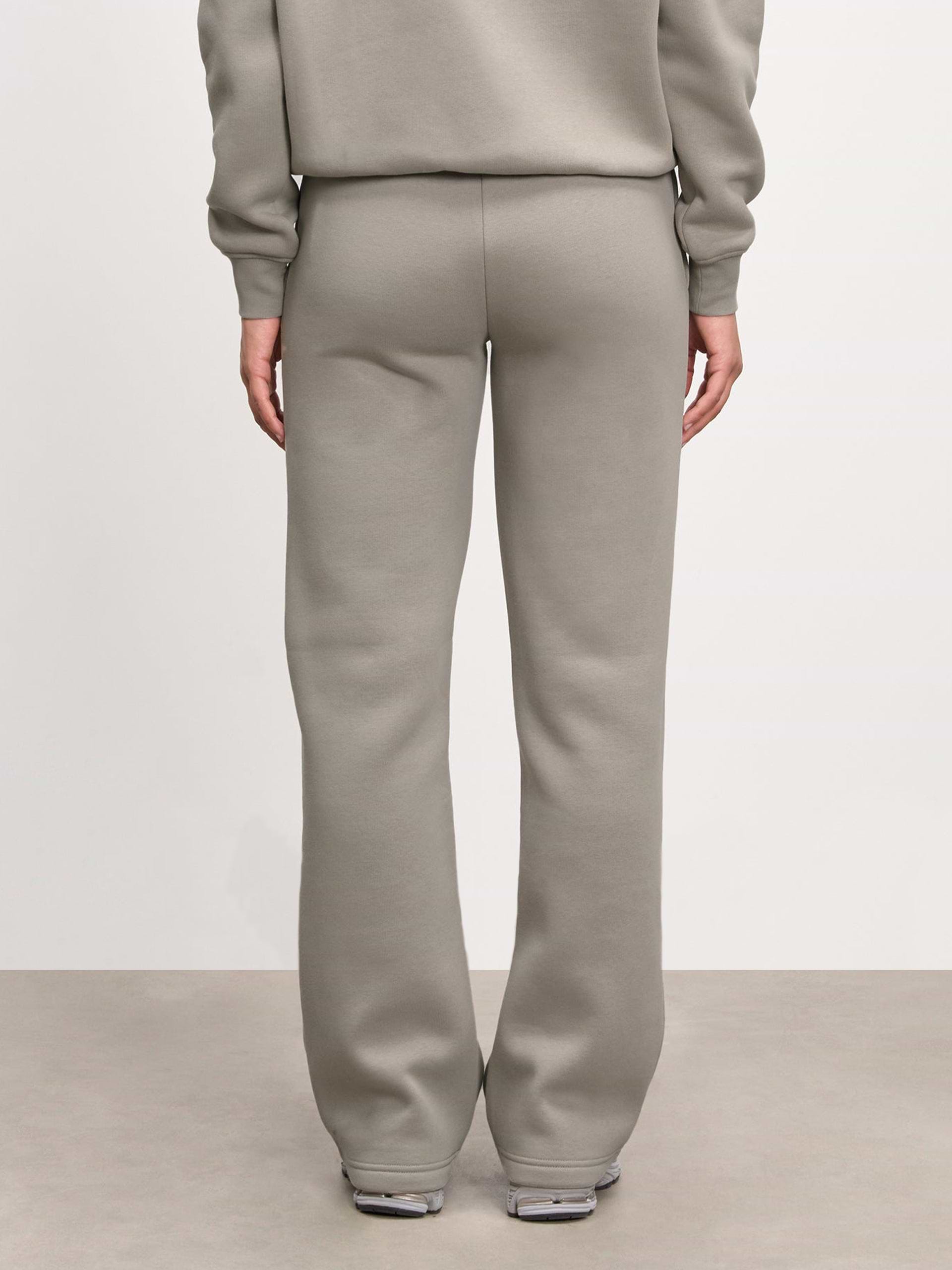 Womens Neoprene Straight Leg Jogger in Dark Stone