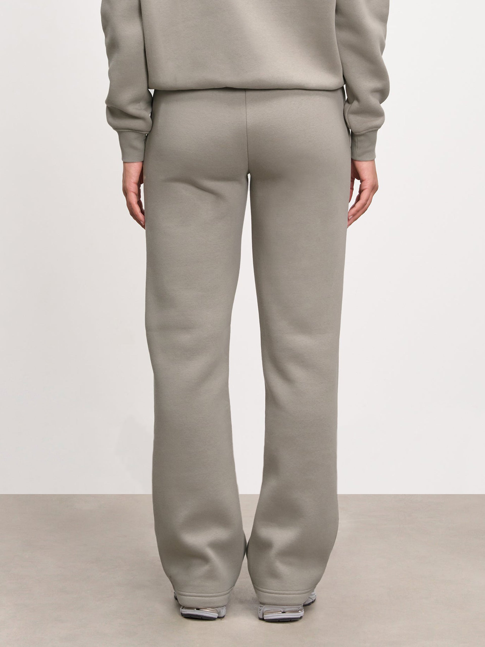 Womens Neoprene Straight Leg Jogger in Dark Stone