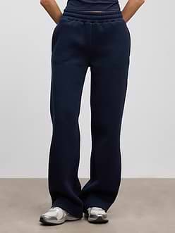 Womens Neoprene Straight Leg Jogger in Navy