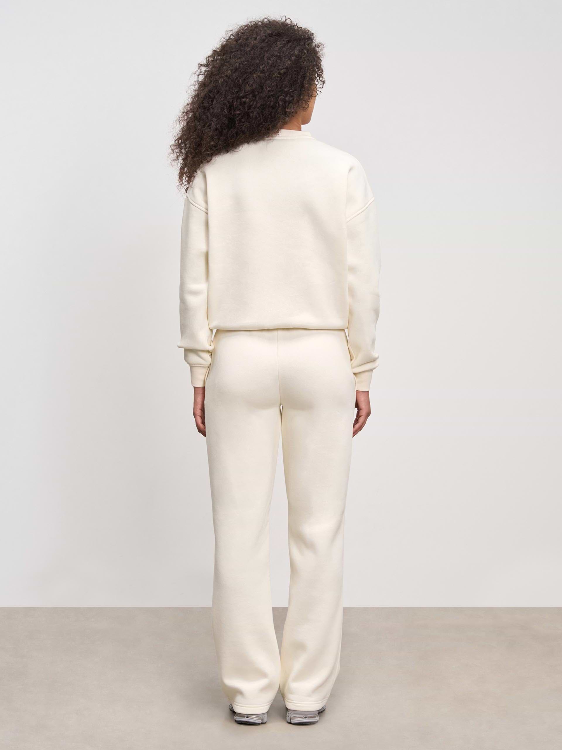 Womens Neoprene Sweatshirt in Ecru