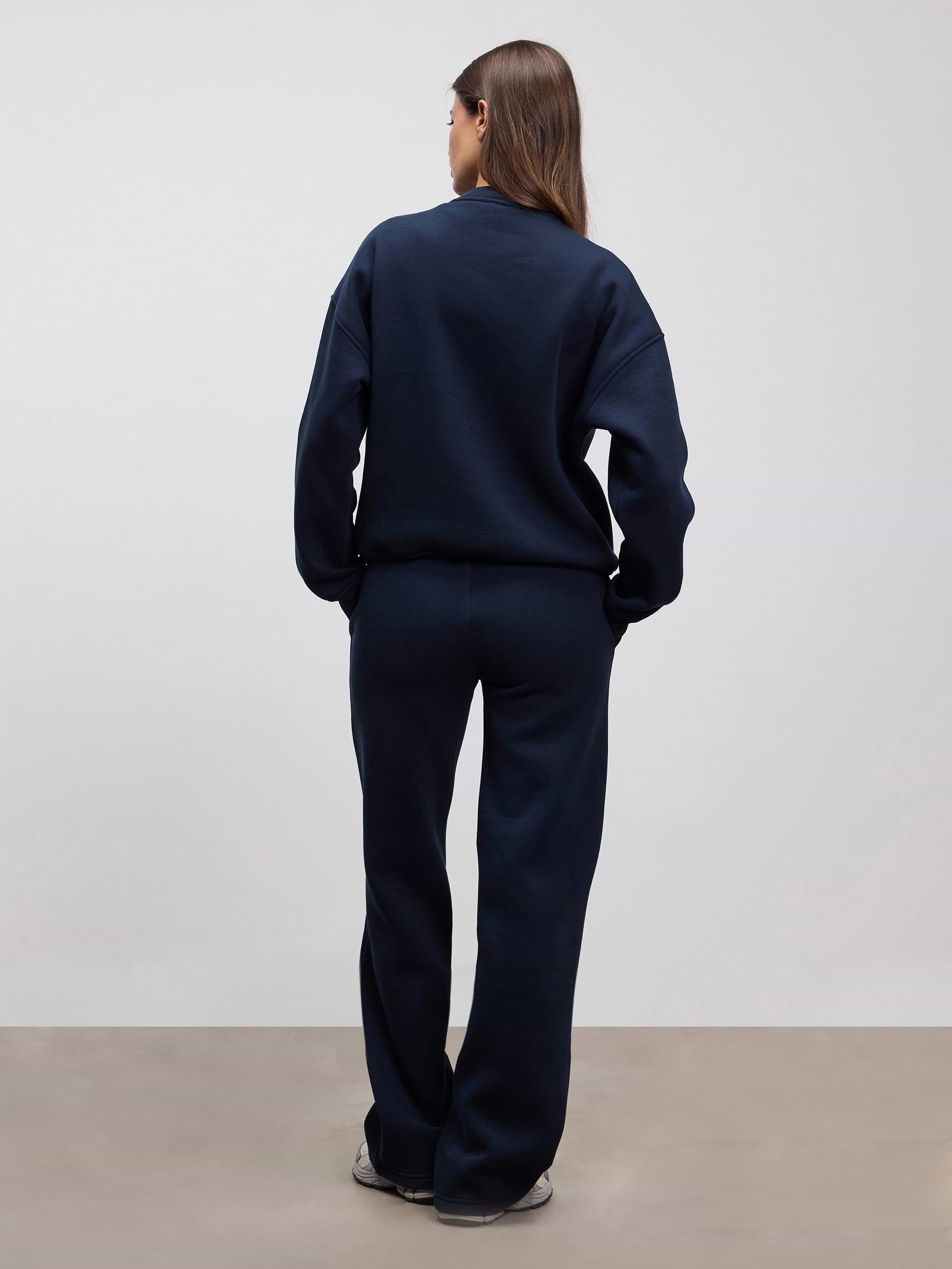 Womens Neoprene Sweatshirt in Navy
