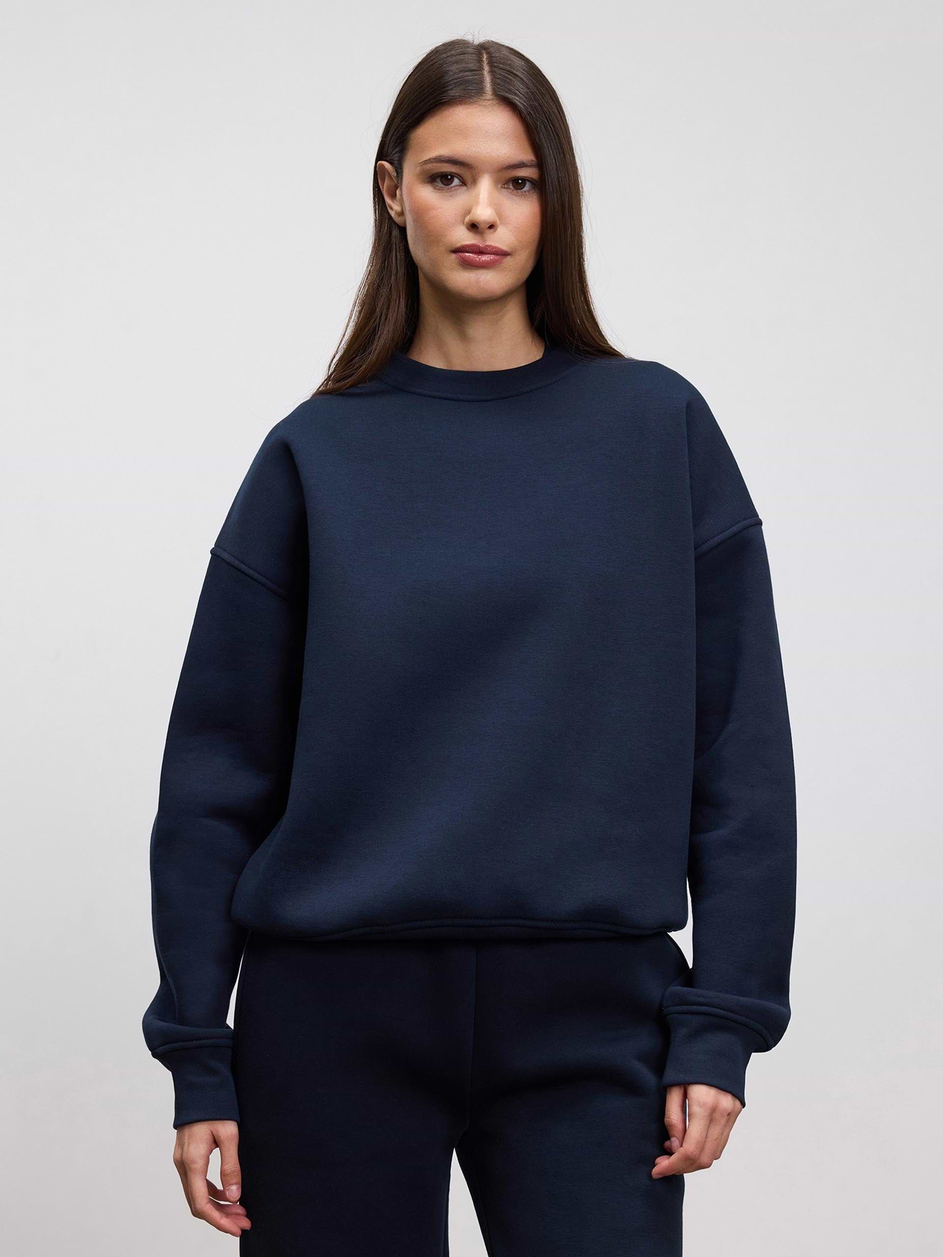 Womens Neoprene Sweatshirt in Navy