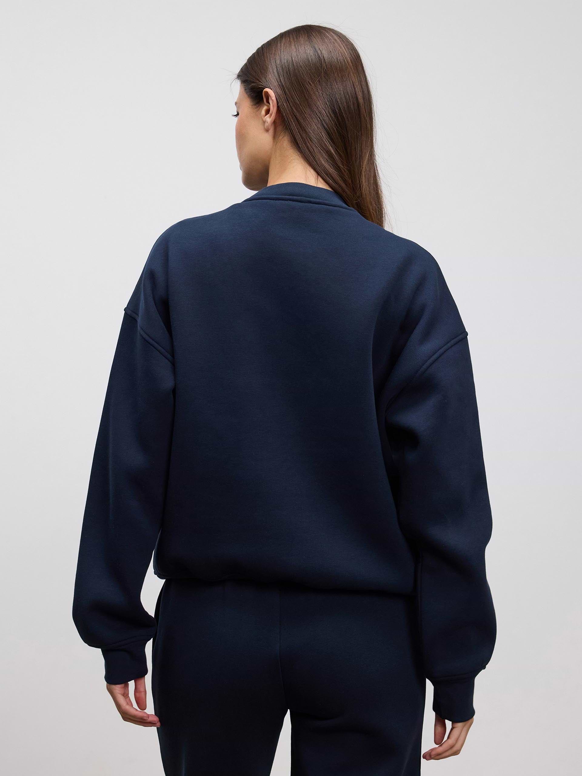 Womens Neoprene Sweatshirt in Navy