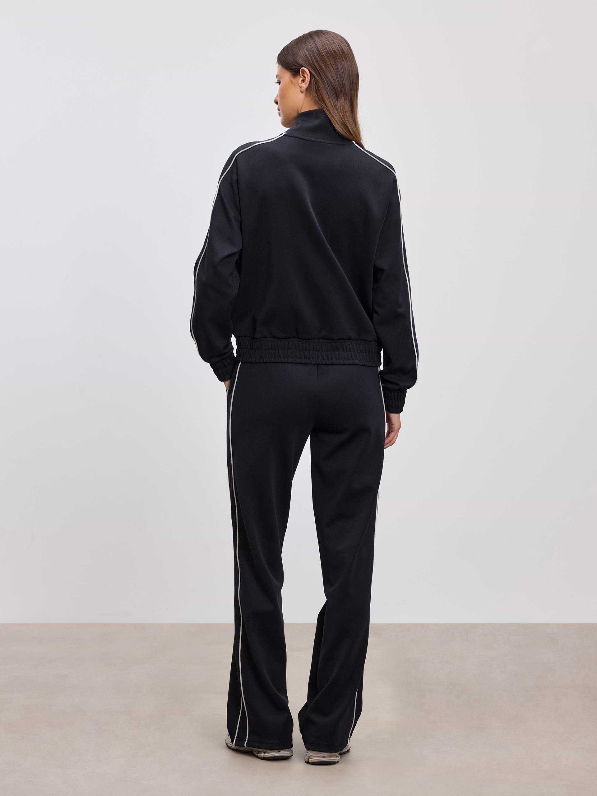 Womens Piping Track Jacket in Midnight Navy