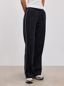 Womens Piping Track Pant in Midnight Navy