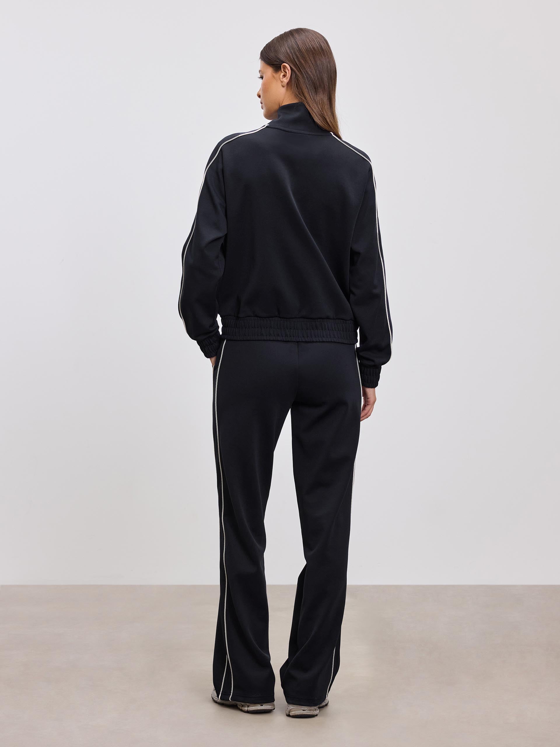 Womens Piping Track Pant in Midnight Navy