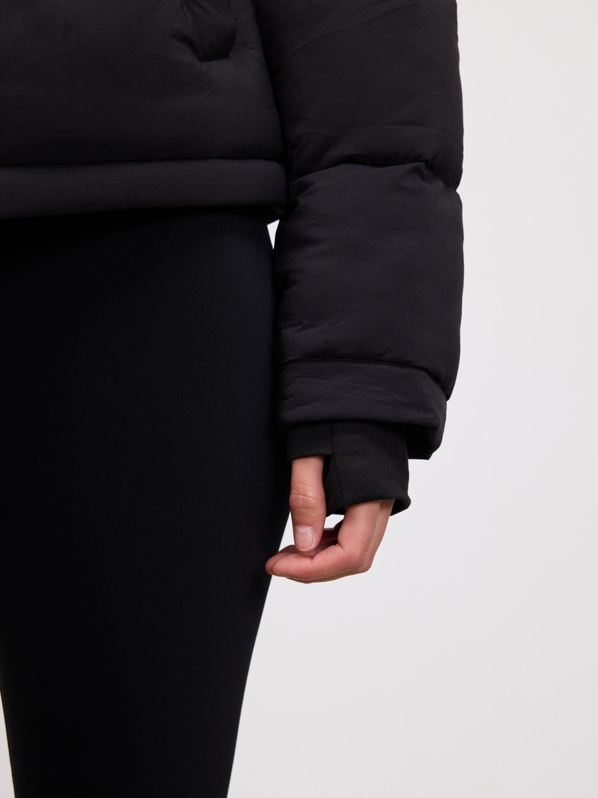 Womens Puffer Jacket in Black