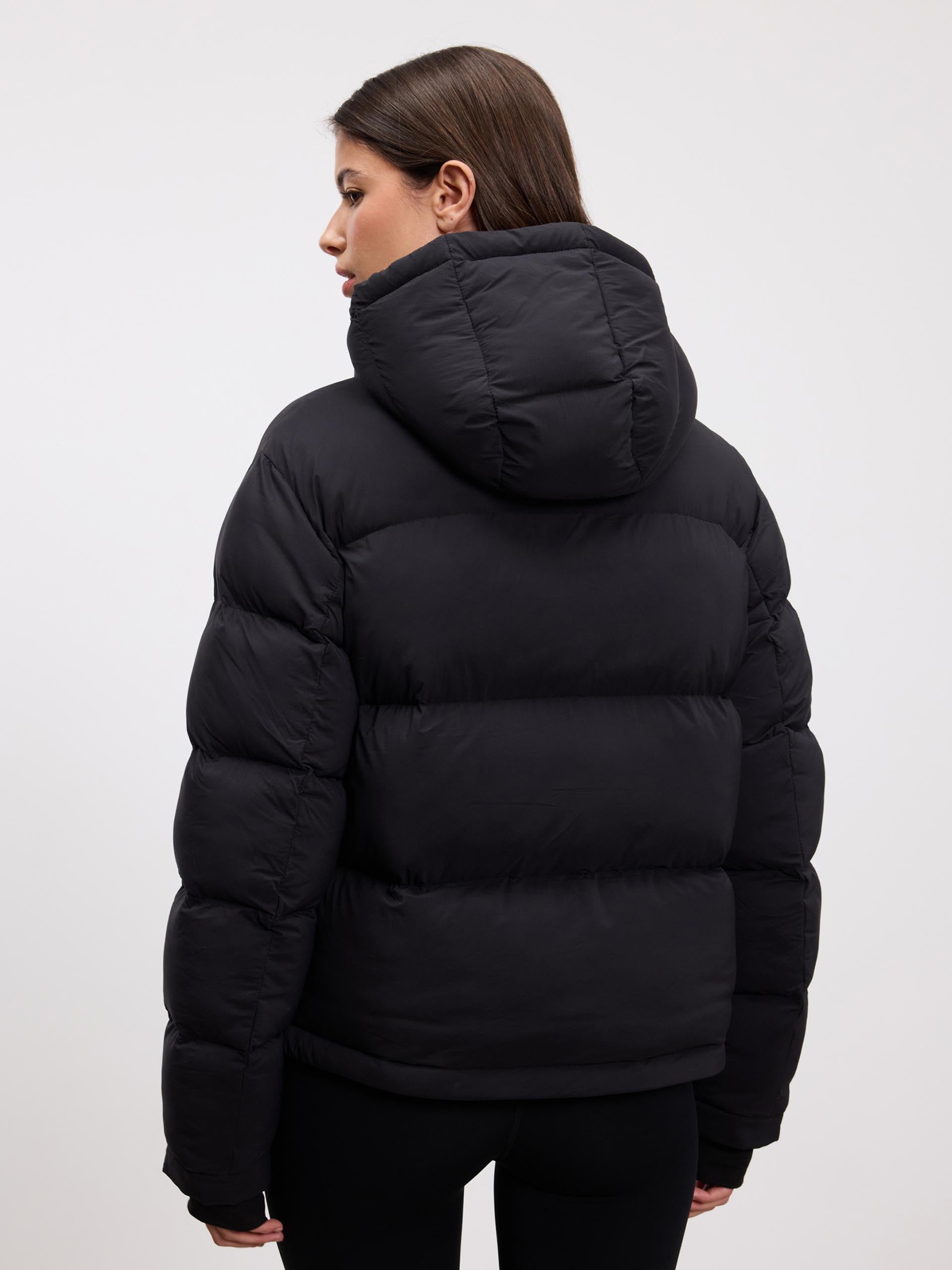 Womens Puffer Jacket in Black