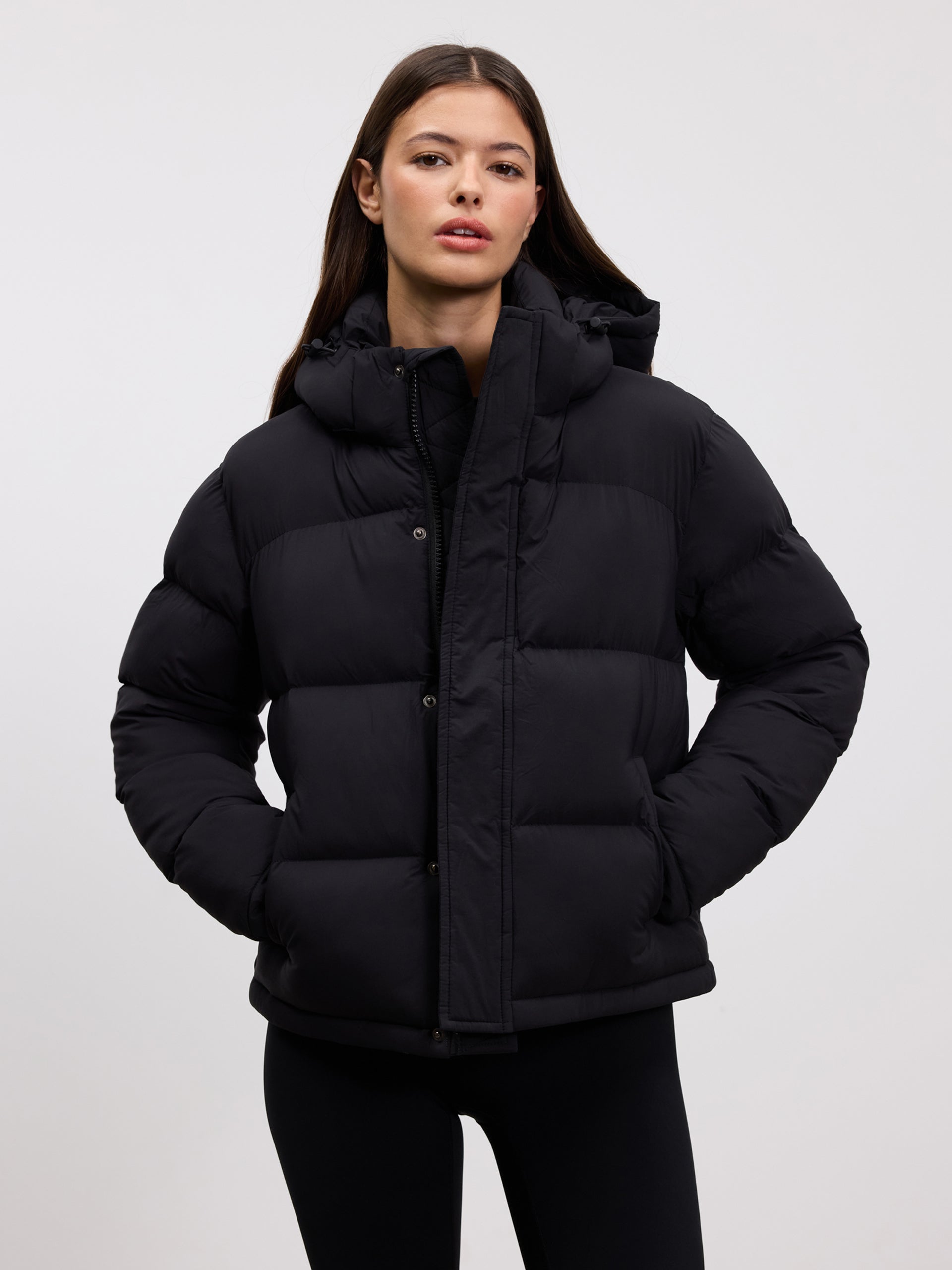 Womens Puffer Jacket in Black