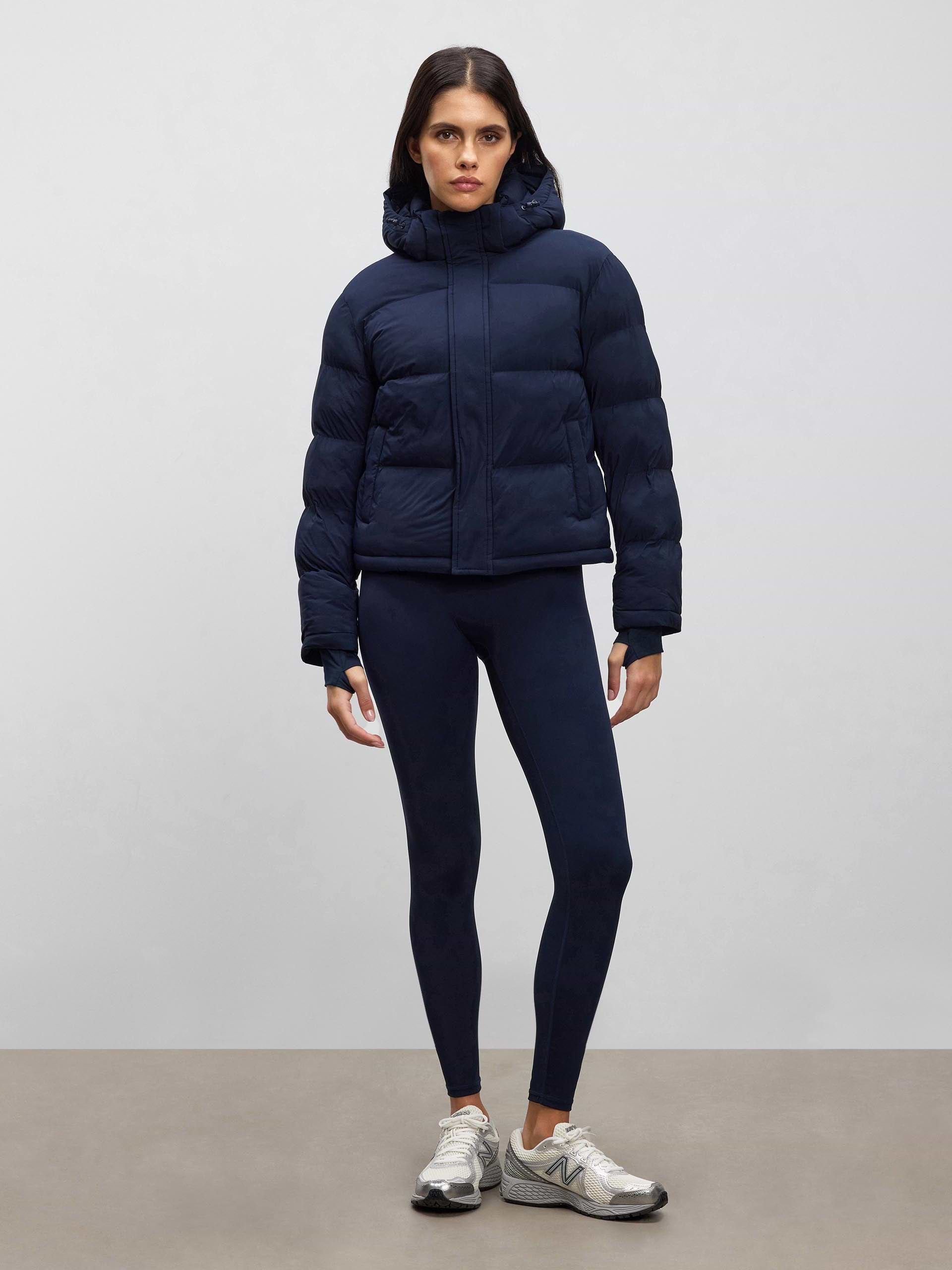 Womens Puffer Jacket in Navy