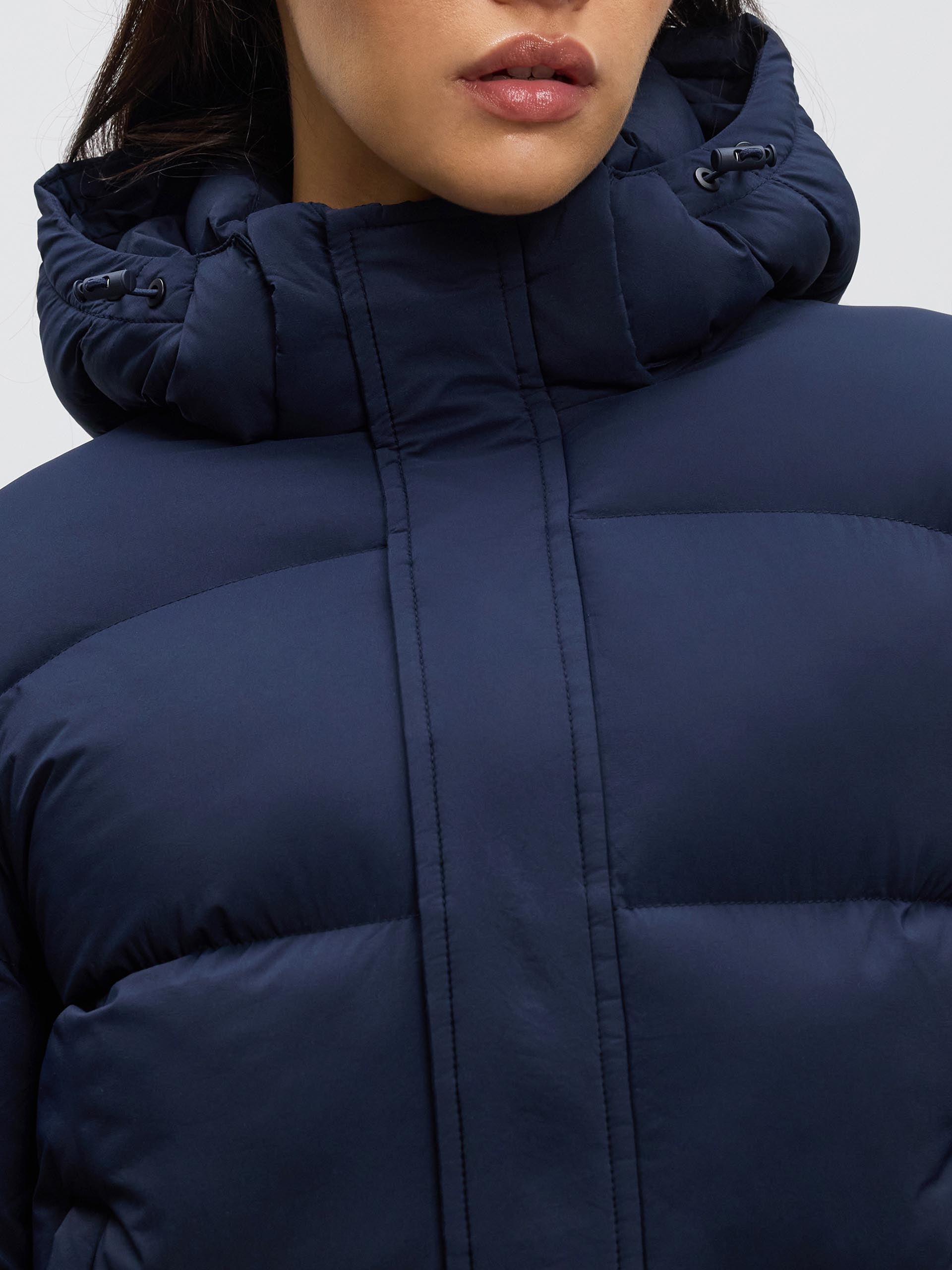 Womens Puffer Jacket in Navy