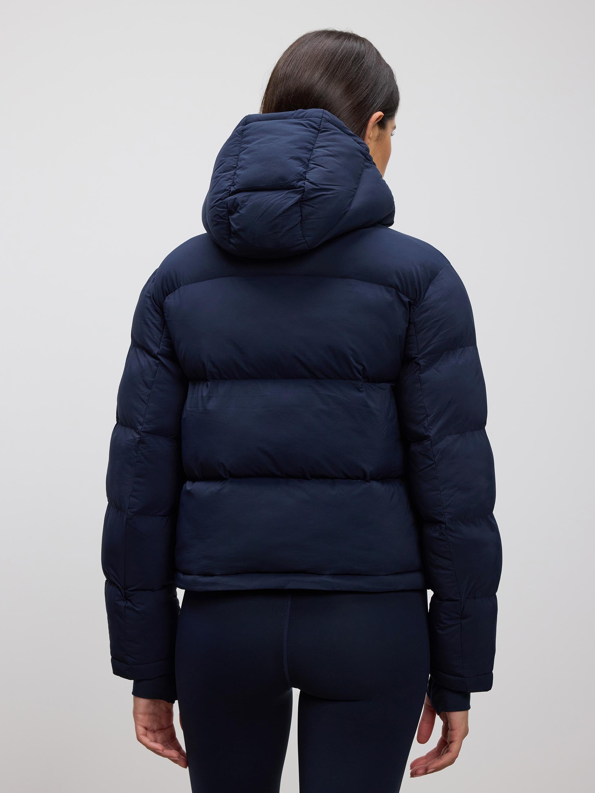 Womens Puffer Jacket in Navy