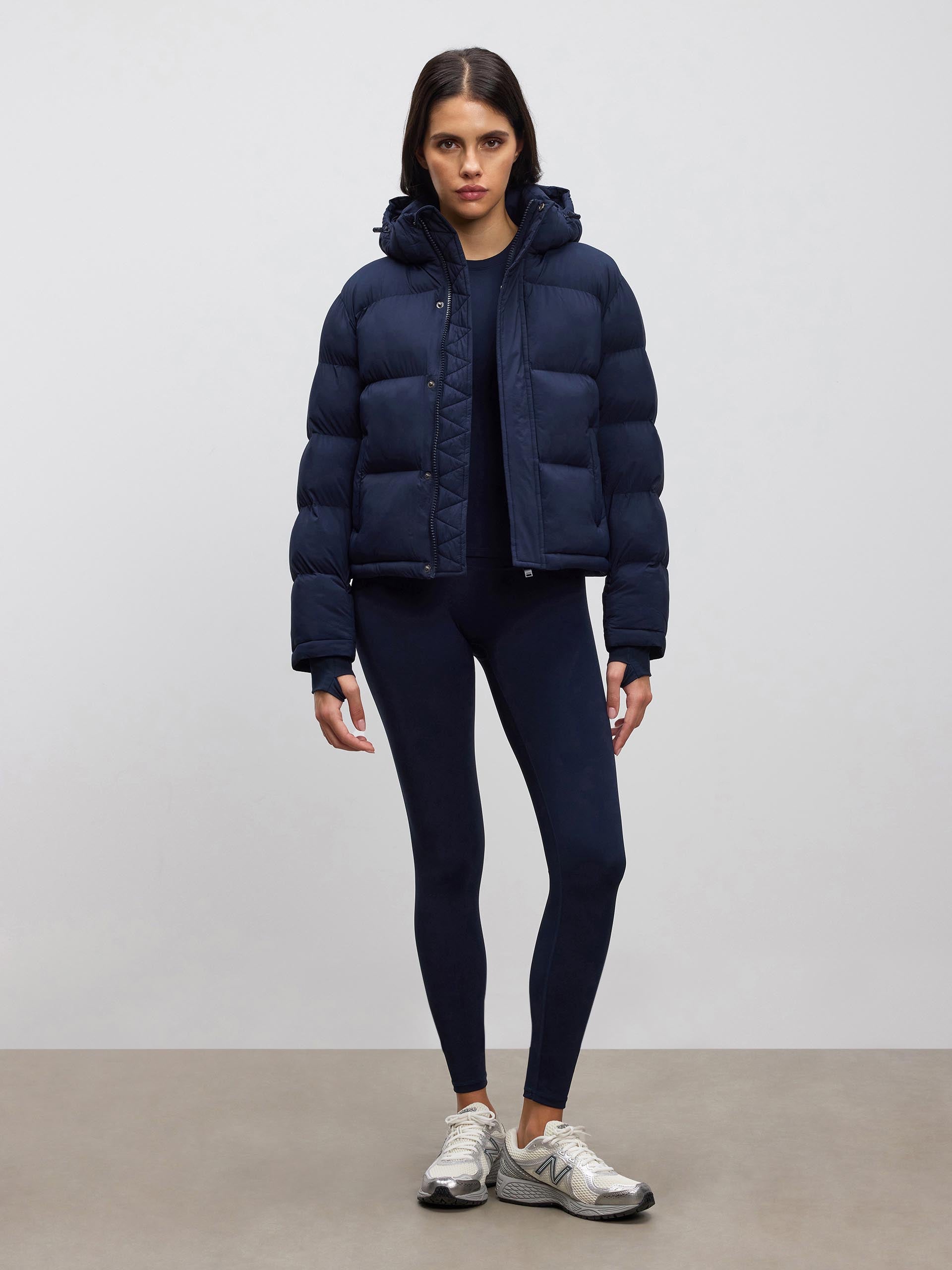 Womens Puffer Jacket in Navy