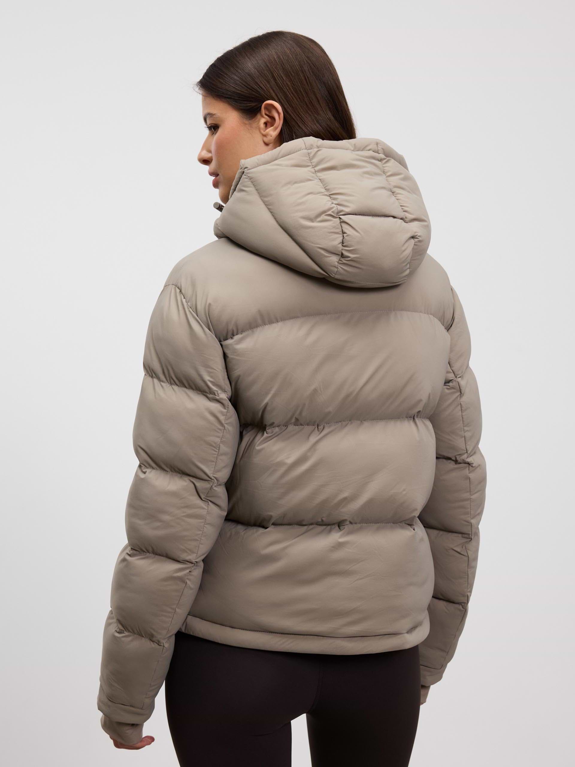 Womens Puffer Jacket in Stone