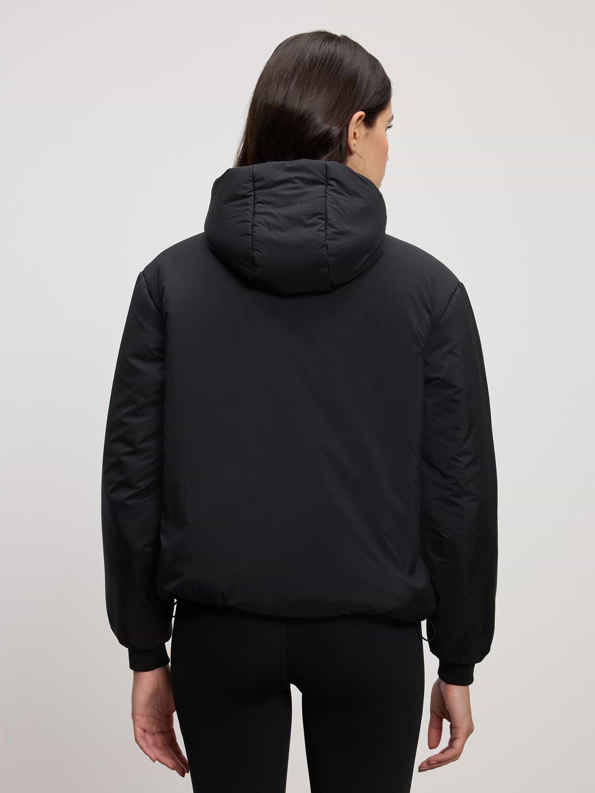 Womens Puffer Windbreaker in Black