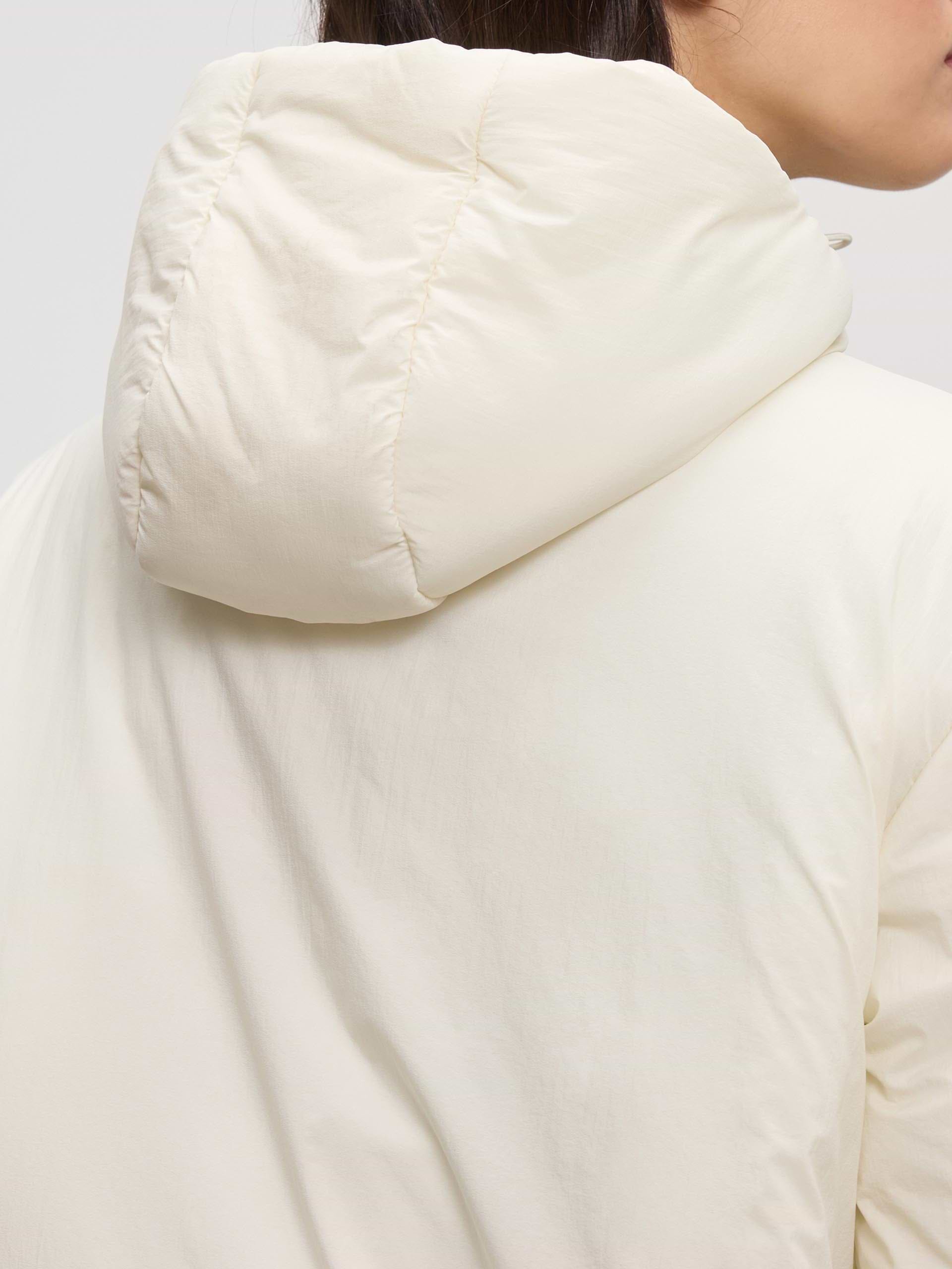 Womens Puffer Windbreaker in Ecru