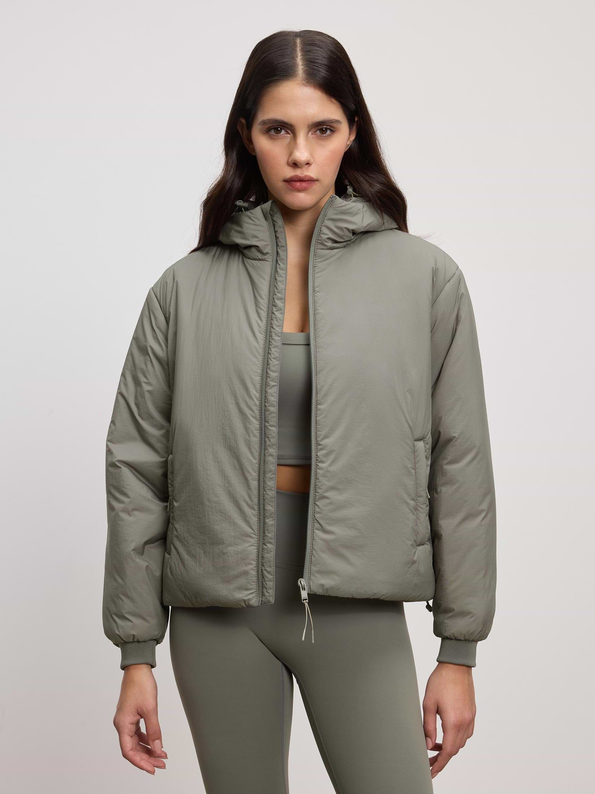Womens Puffer Windbreaker in Sage