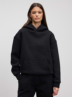 Womens Relaxed Hoodie in Black