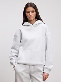 Womens Relaxed Hoodie in Marl Grey