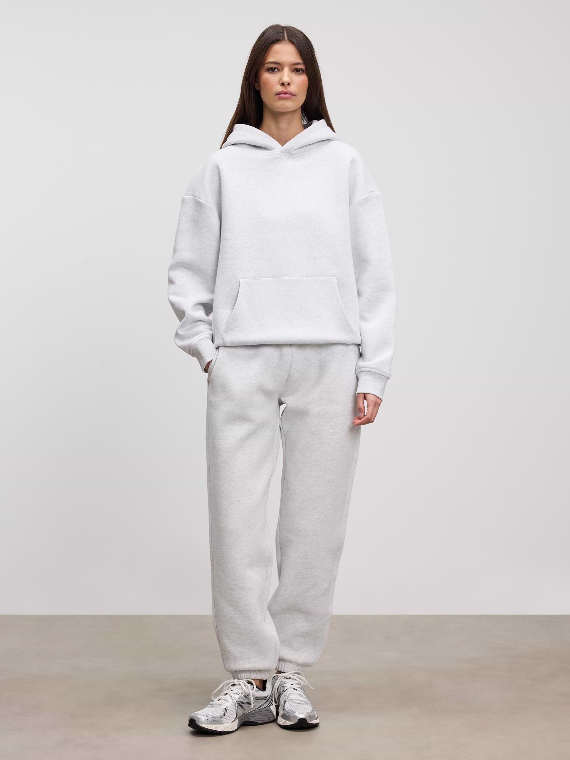 Womens Relaxed Hoodie in Marl Grey