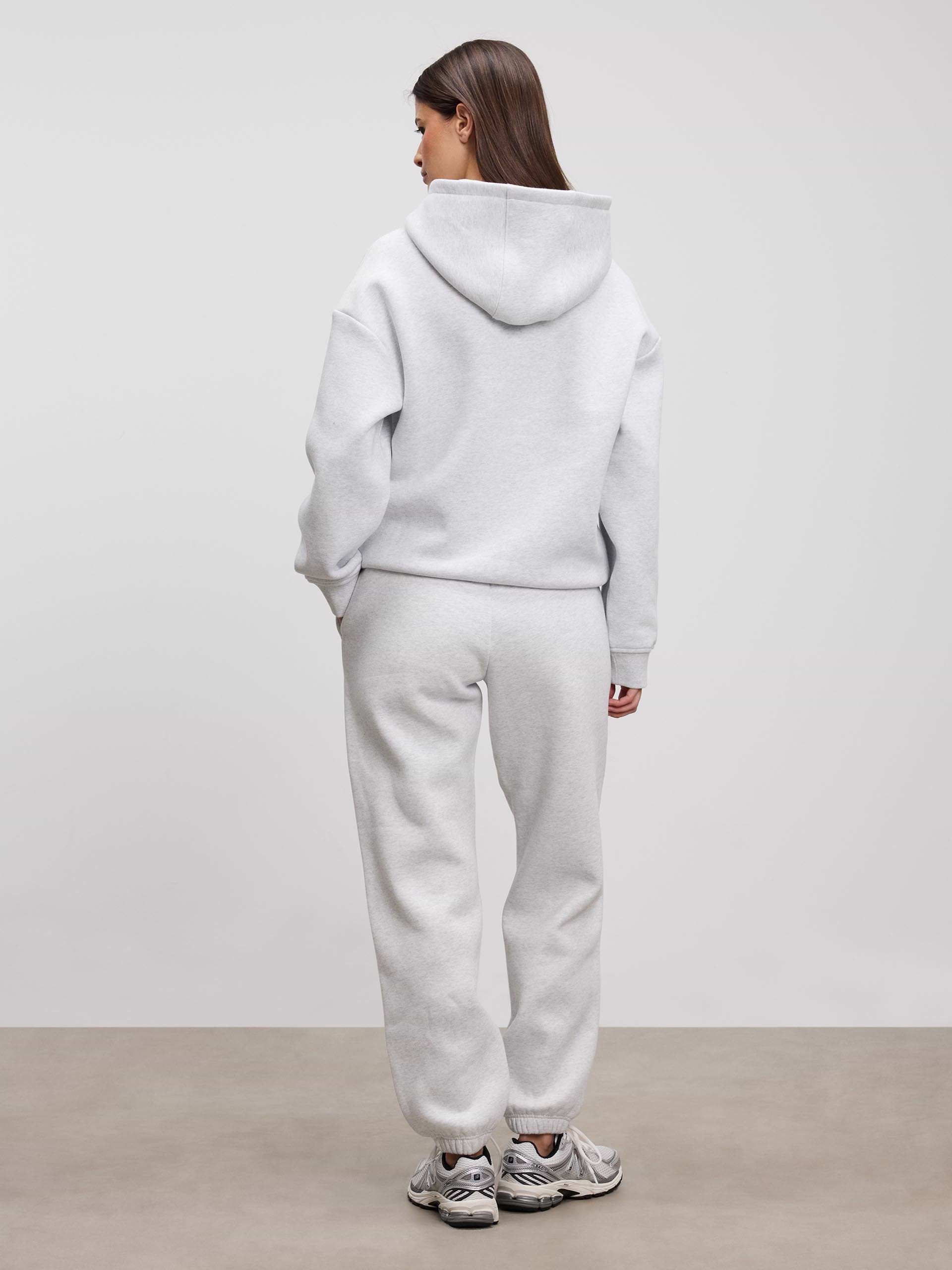 Womens Relaxed Hoodie in Marl Grey