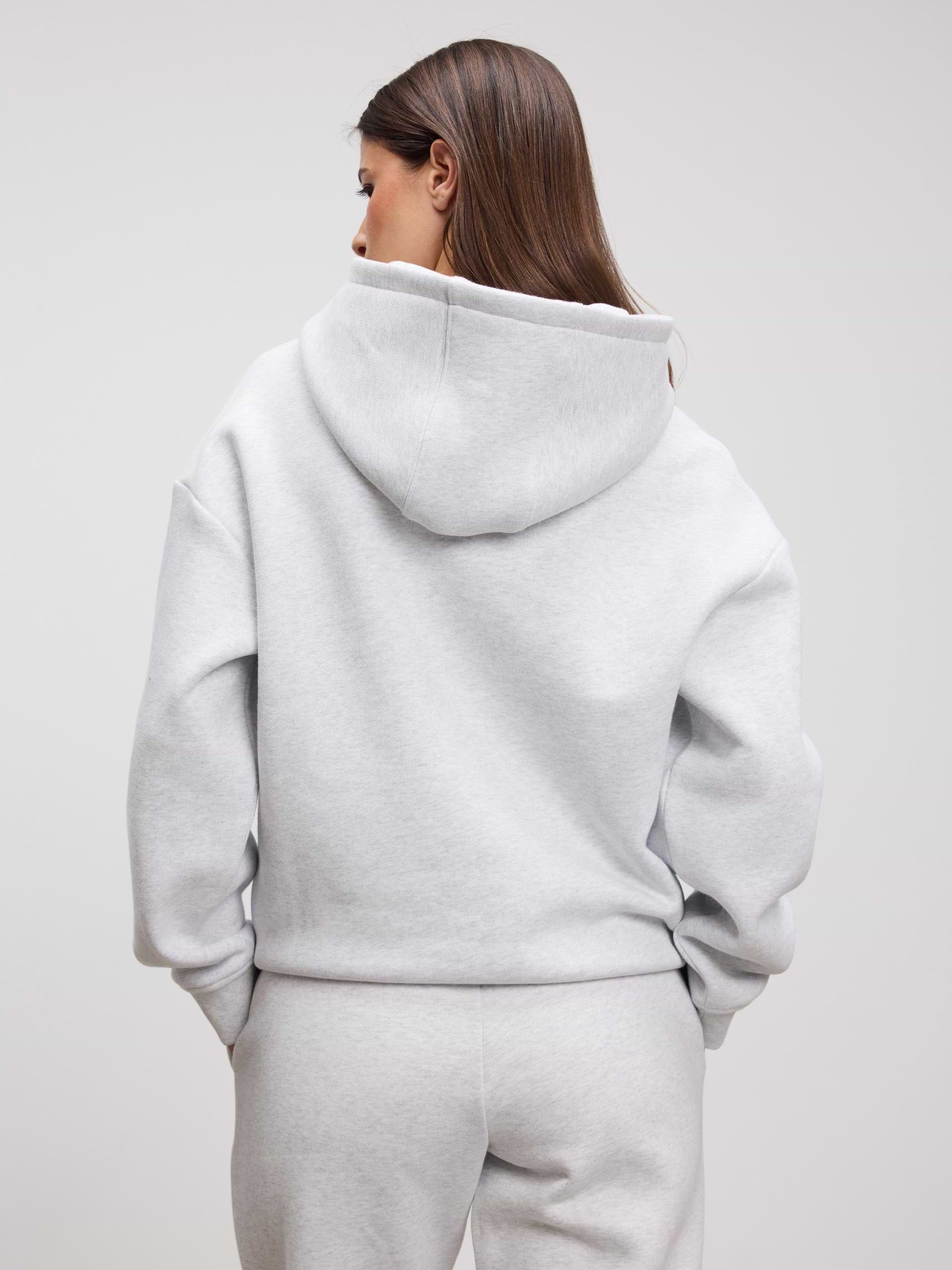 Womens Relaxed Hoodie in Marl Grey