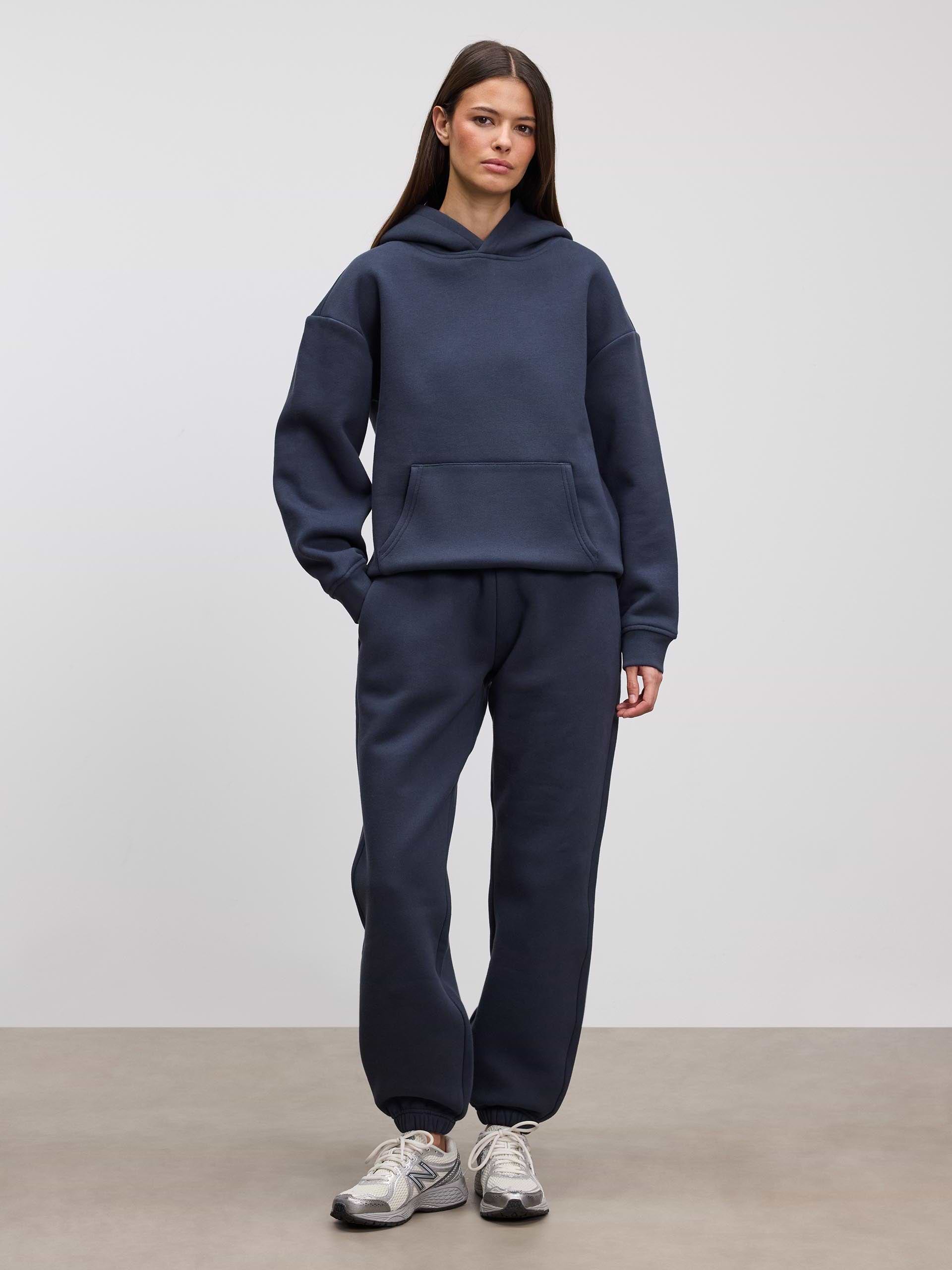 Womens Relaxed Hoodie in Slate Blue
