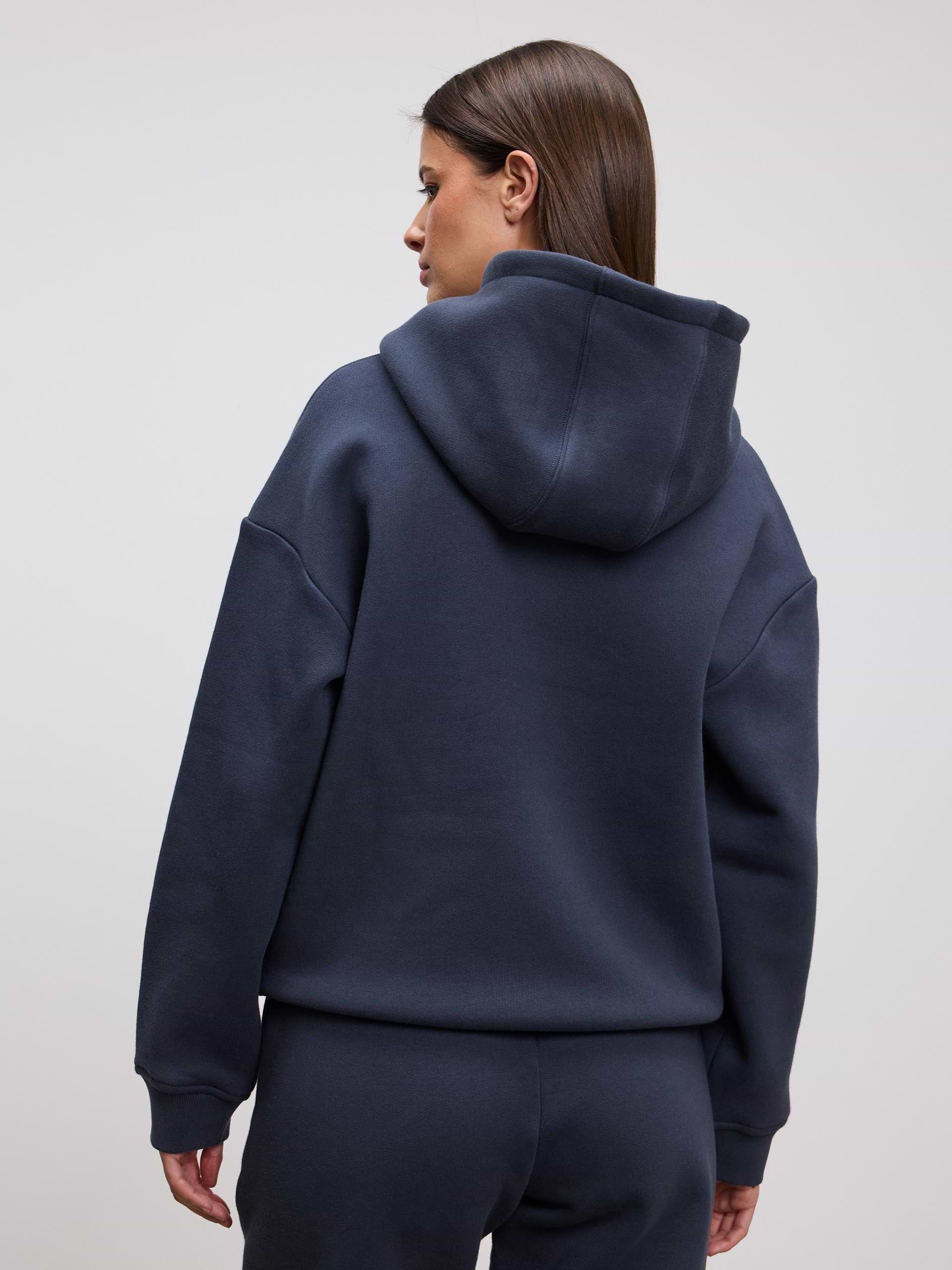 Womens Relaxed Hoodie in Slate Blue