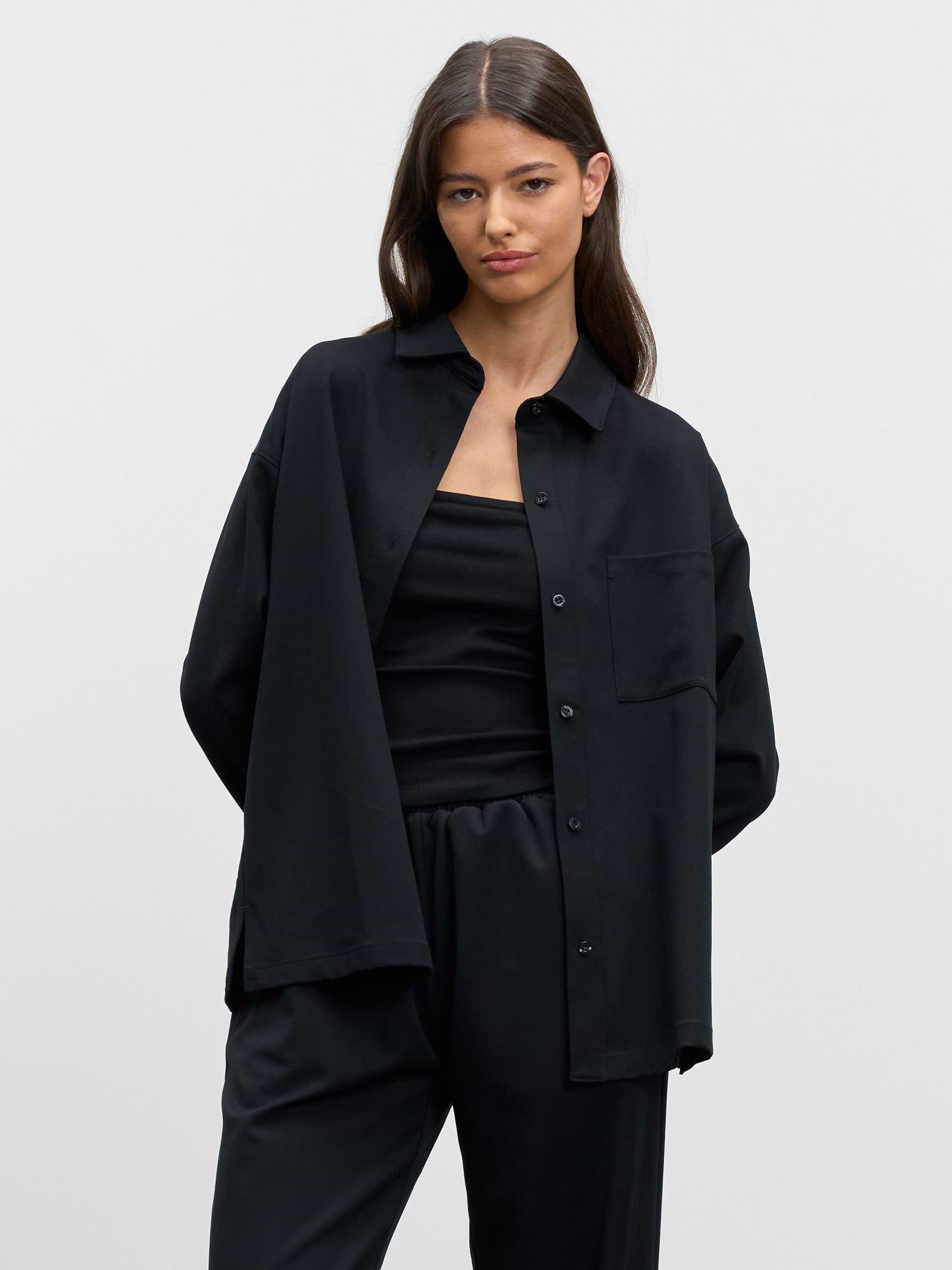 Womens Relaxed Shirt in Black