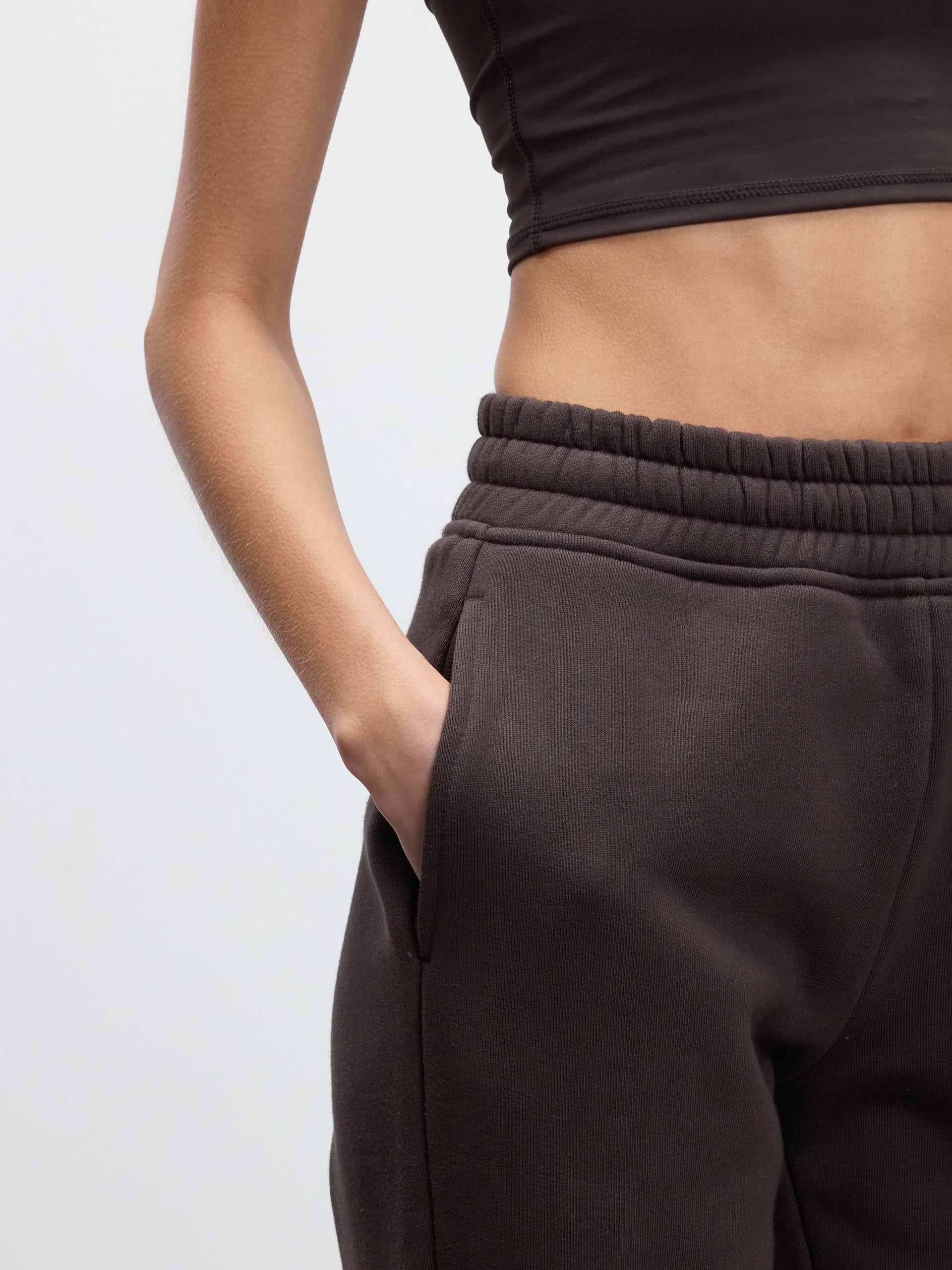Womens Relaxed Straight Leg Jogger in Brown