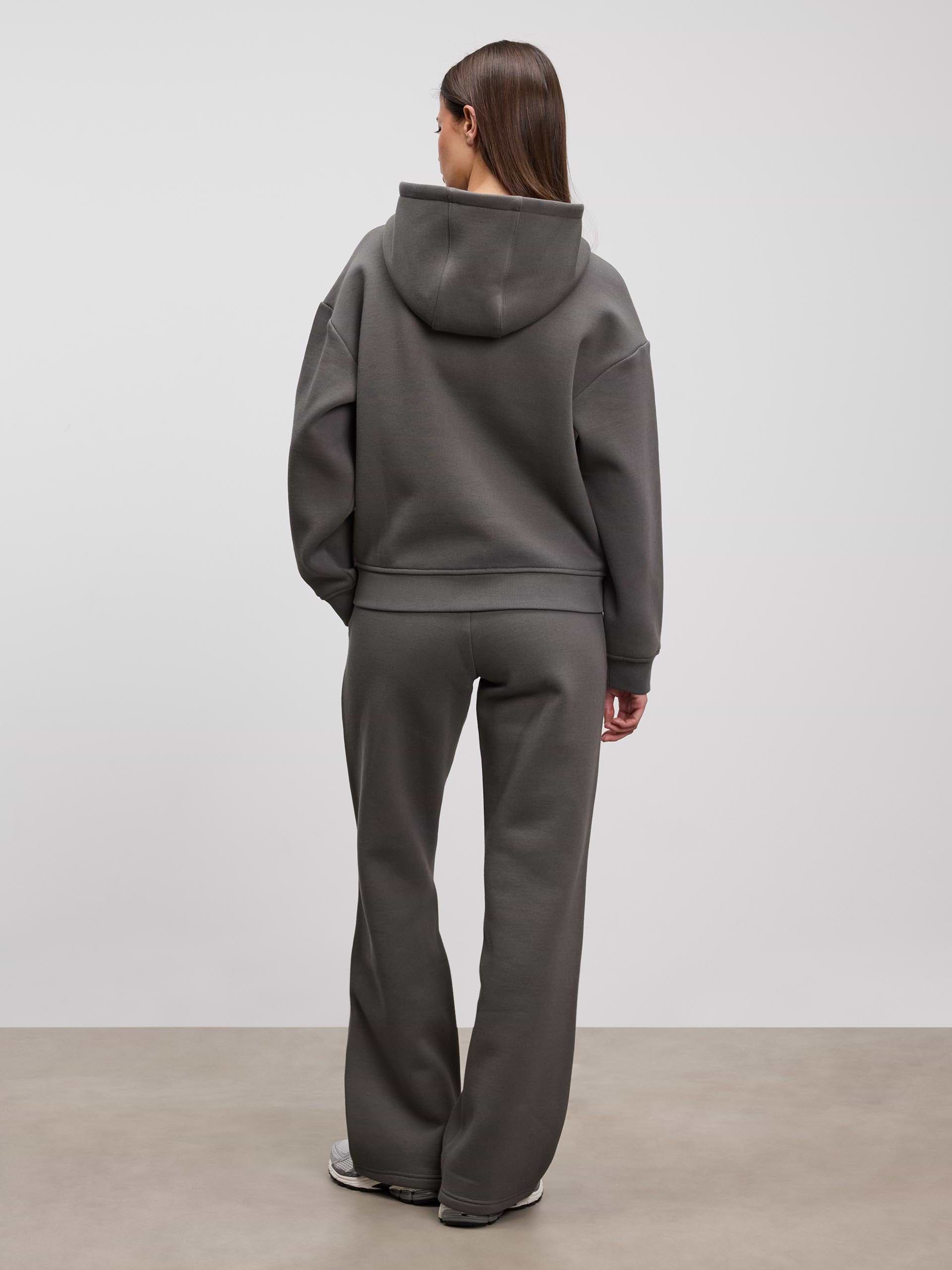 Womens Relaxed Zip Hoodie in Grey