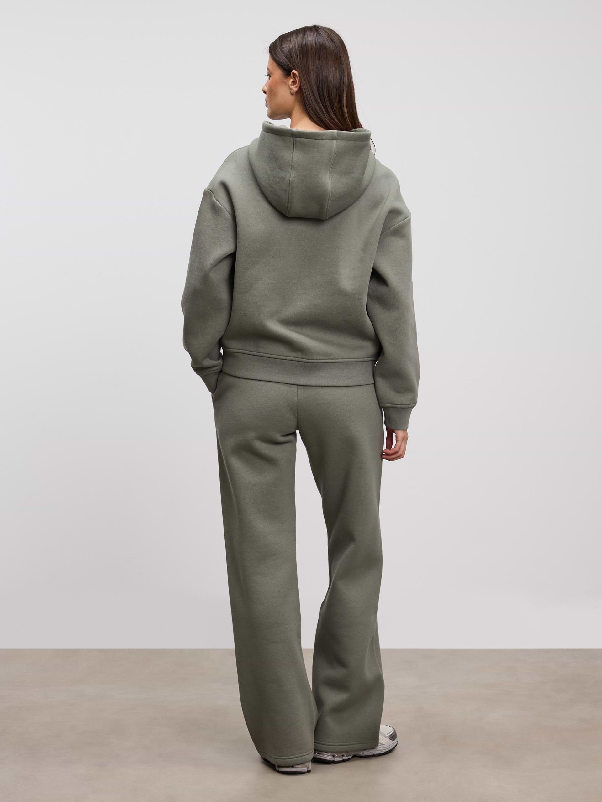 Womens Relaxed Zip Hoodie in Sage