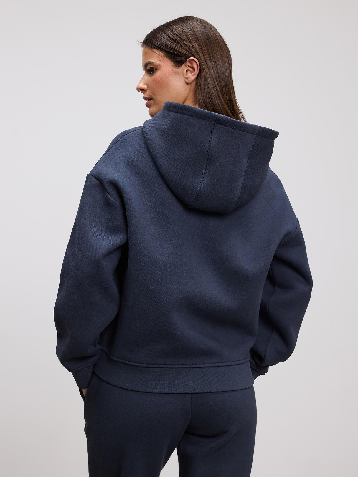 Womens Relaxed Zip Hoodie in Slate Blue | ARNE US