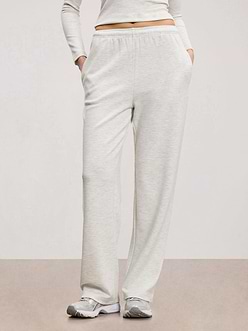 Womens Soft Interlock Jogger in Marl Grey