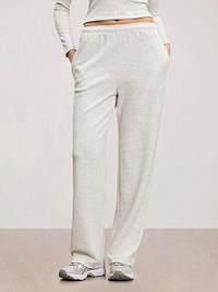 Womens Soft Interlock Jogger in Marl Grey