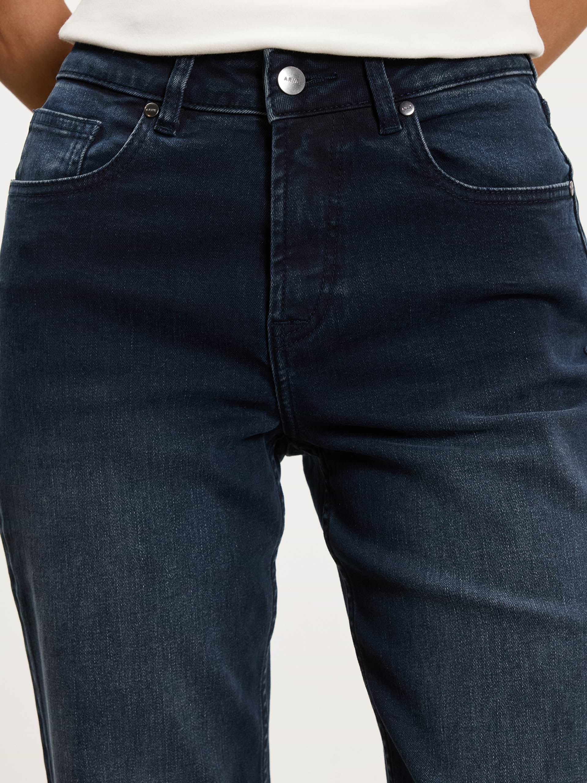 Womens Straight Leg Denim Jeans in Midnight Blue