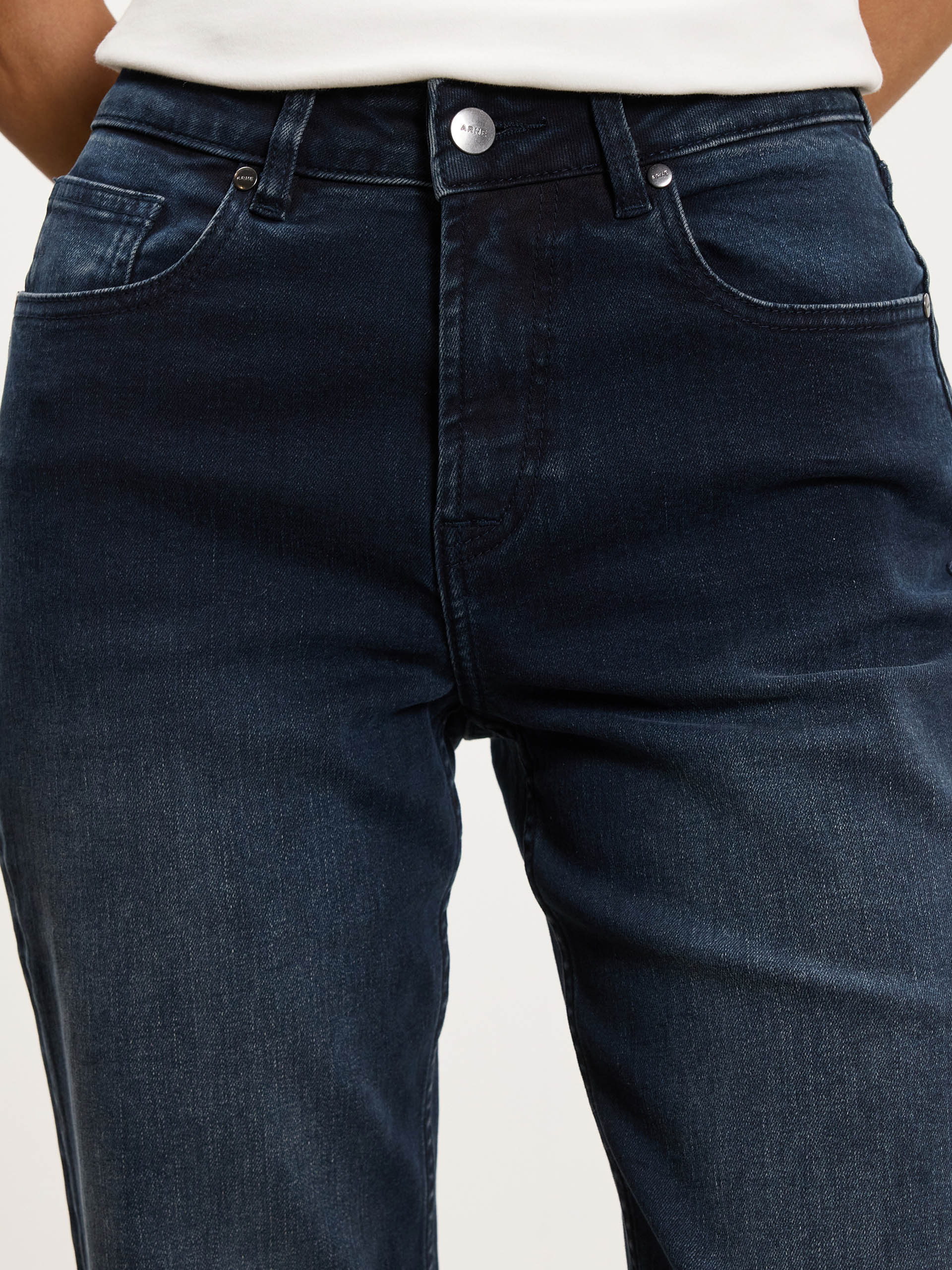 Womens Straight Leg Denim Jeans in Midnight Blue